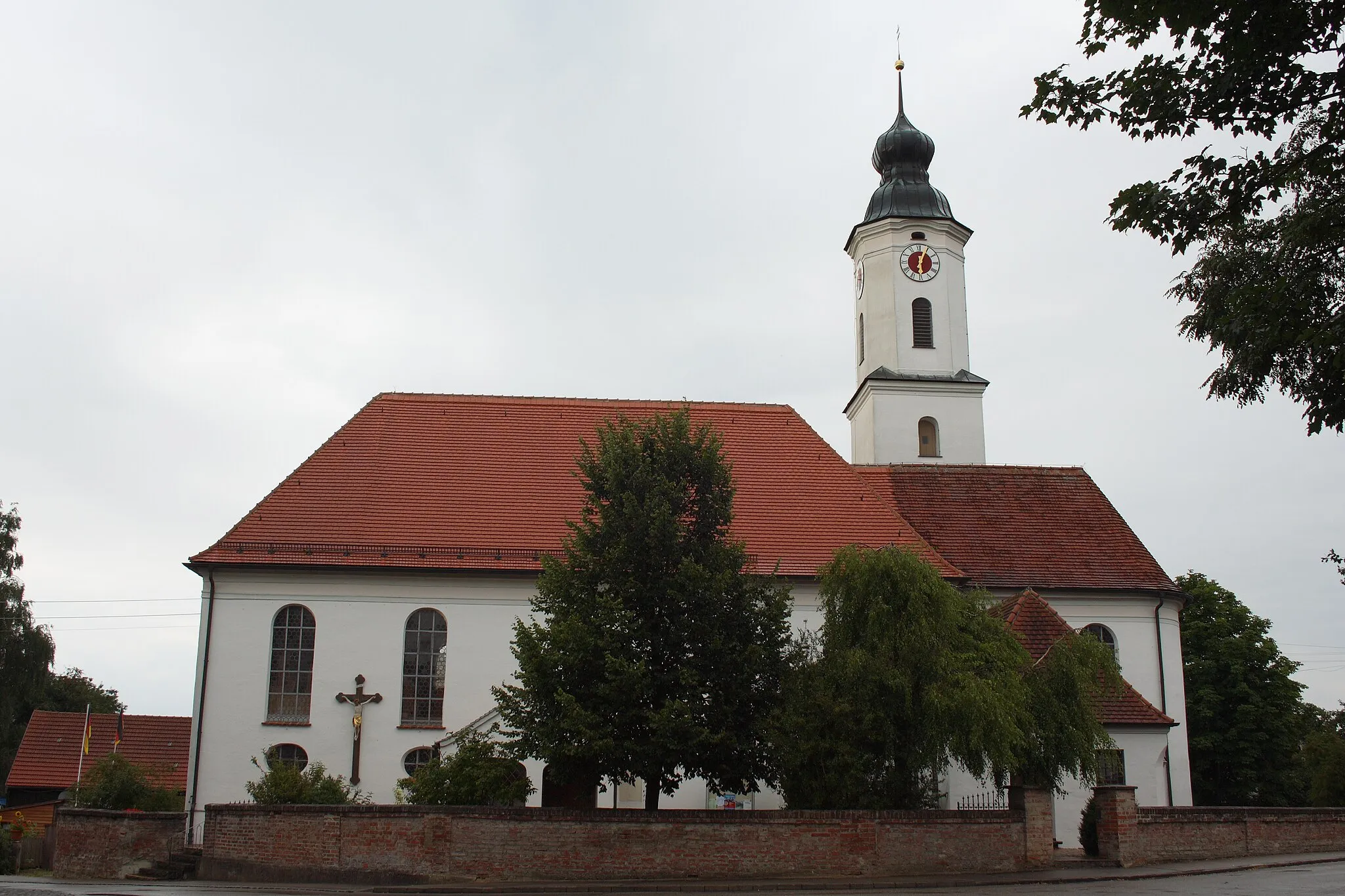 Photo showing: Katholische Pfarrkirche St. Nikolaus in Kutzenhausen im Landkreis Augsburg (Bayern)