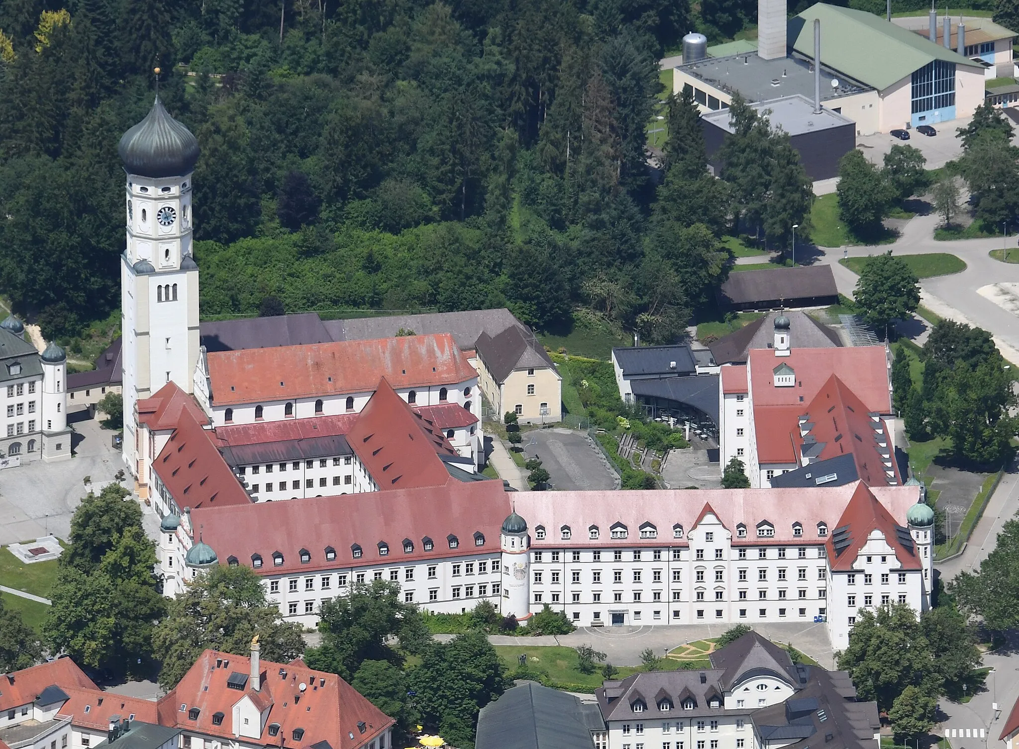 Photo showing: Aerial image of the Ursberg Abbey