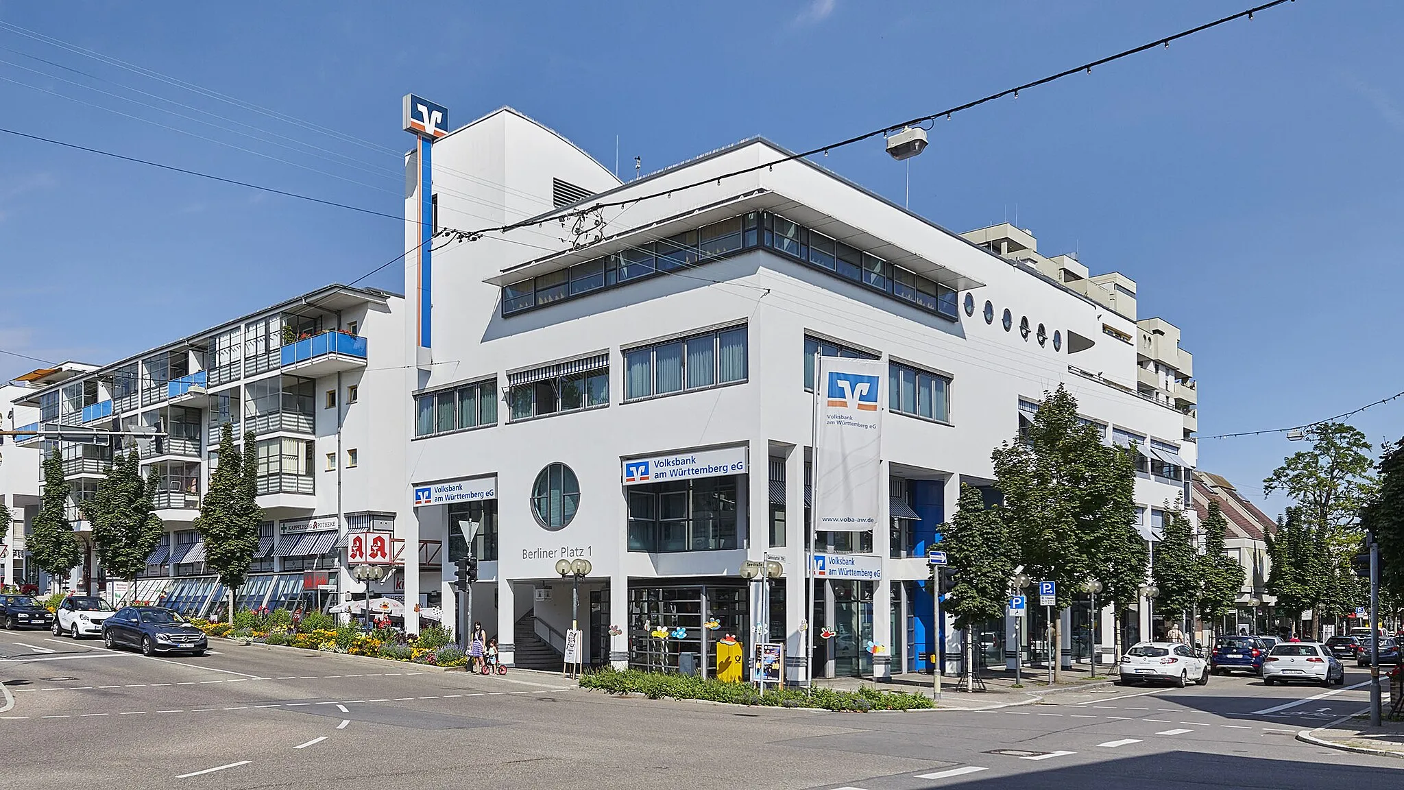 Photo showing: Hauptstelle Fellbach der Volksbank am Württemberg