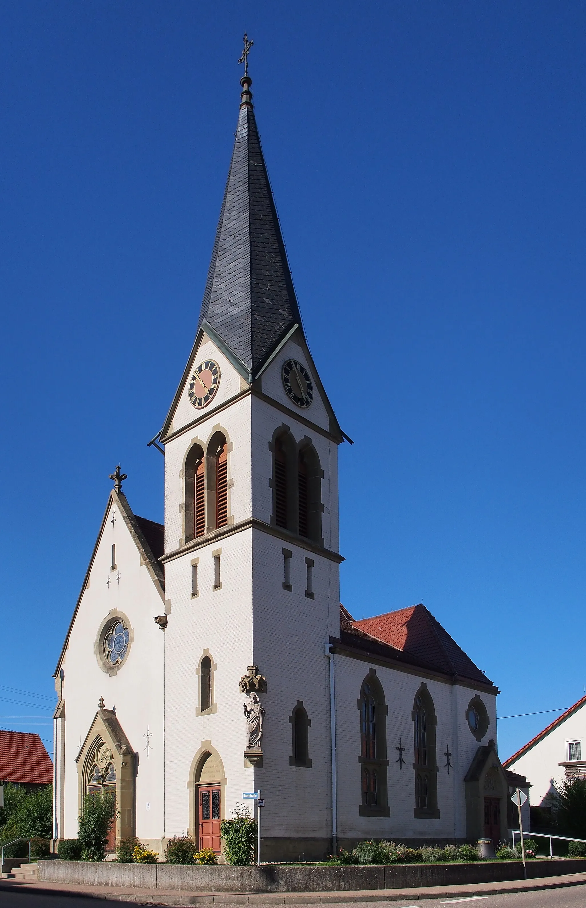Photo showing: Protestant Church St. John, Göggingen, Germany, seen from the south