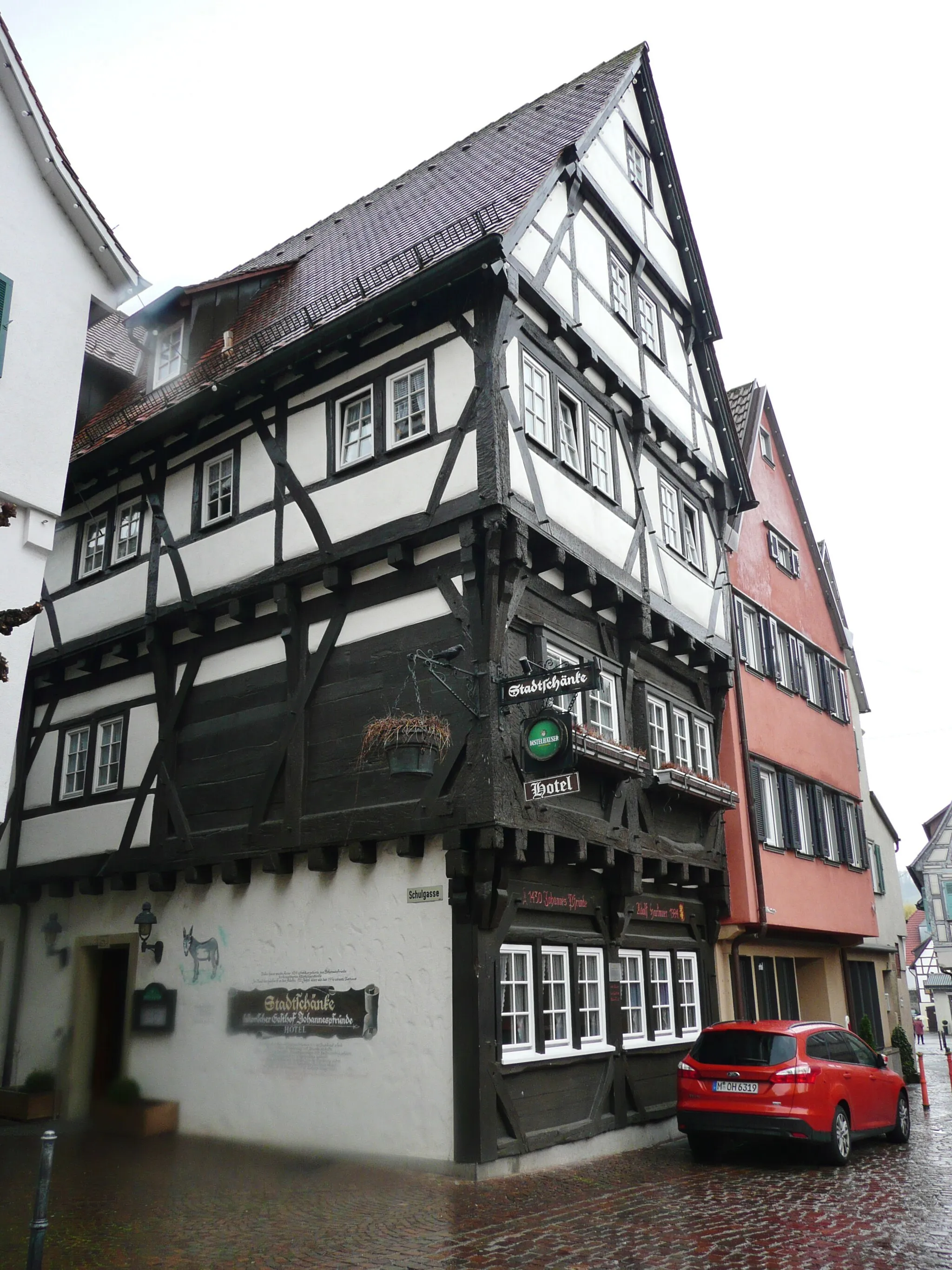 Photo showing: Großbottwar: Stadtschänke, historischer Gasthof Johannespfründe, Hotel, 1434 erbaut