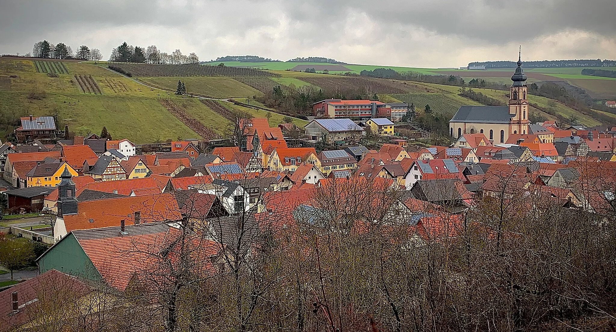 Photo showing: Blick auf Königheim mit St. Martin