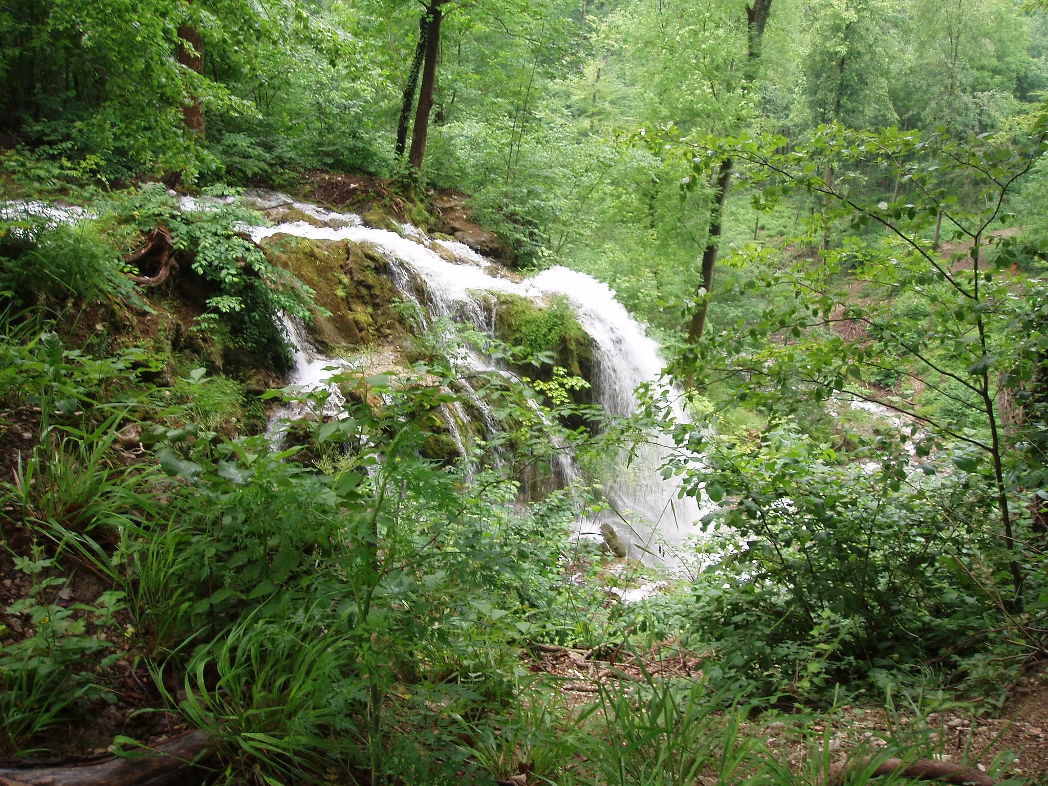Photo showing: Neidlinger Wasserfall, Schwäbische Alb, Baden-Württemberg, Deutschland