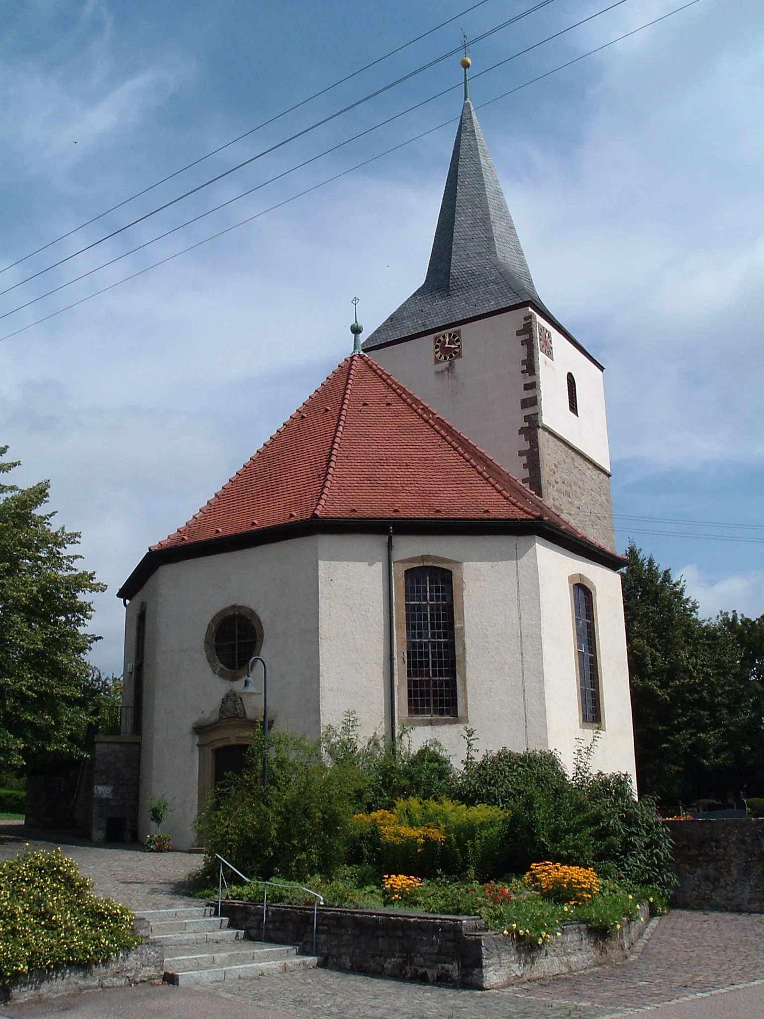 Photo showing: evangelische Kirche von Riedbach, erbaut 1762 nach Plänen von Gallasini