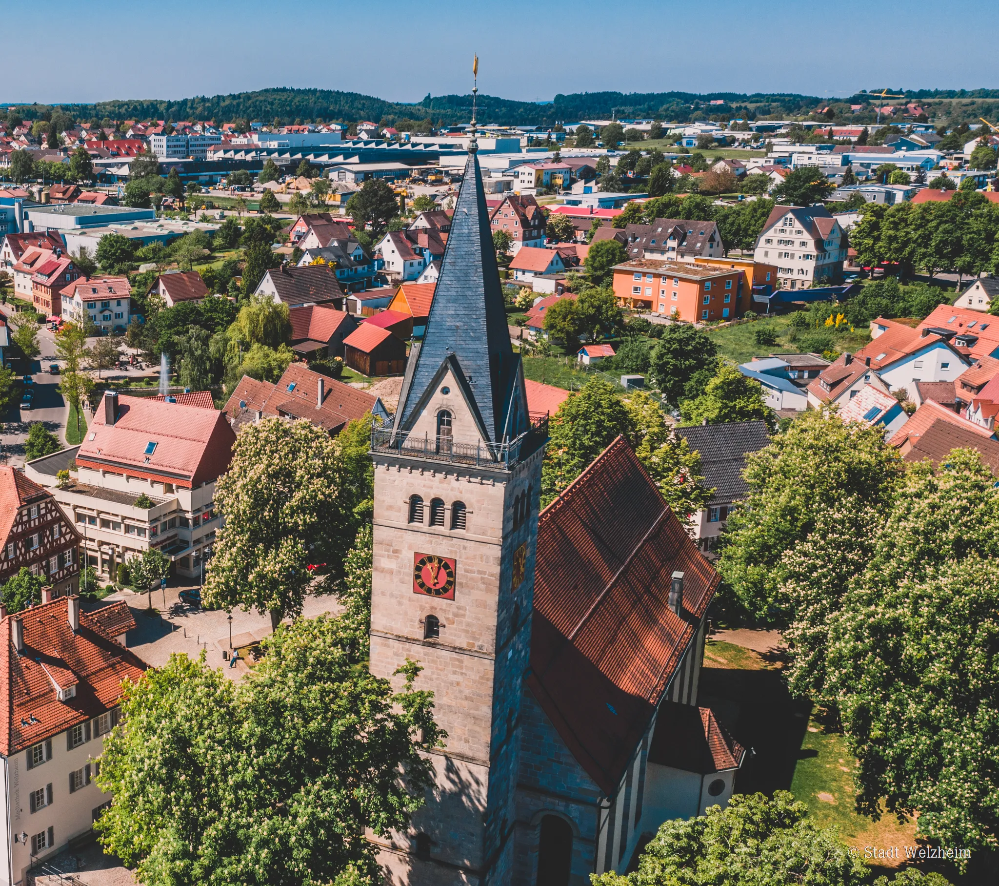 Photo showing: Die Sankt-Gallus Kirche im Stadtzentrum von Welzheim