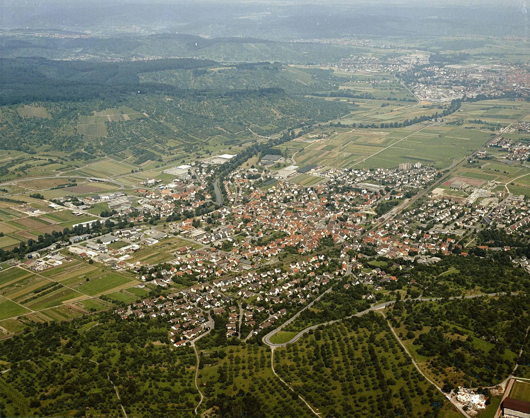 Photo showing: Luftbild von Winterbach - Staatsarchiv Sigmaringen - Archivalieneinheit N 1/96 T 1 Nr. 348