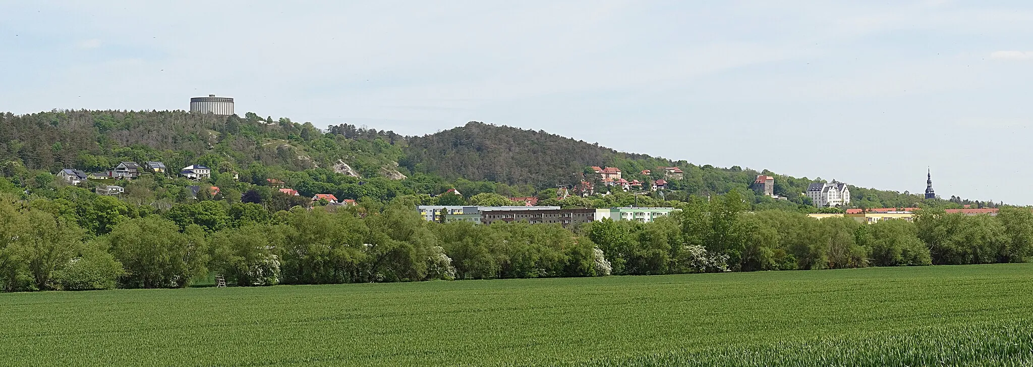 Photo showing: Bad Frankenhausen von Westen mit dem Panorama Museum auf dem Schlachtberg