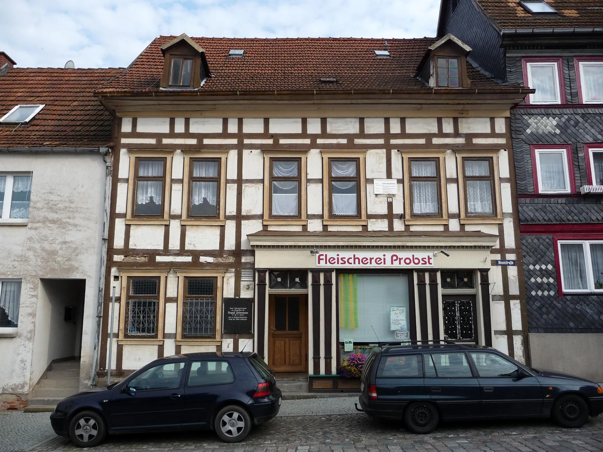 Photo showing: Birth place of August Petermann (1822–1878), Neue Straße 3, Bleicherode.