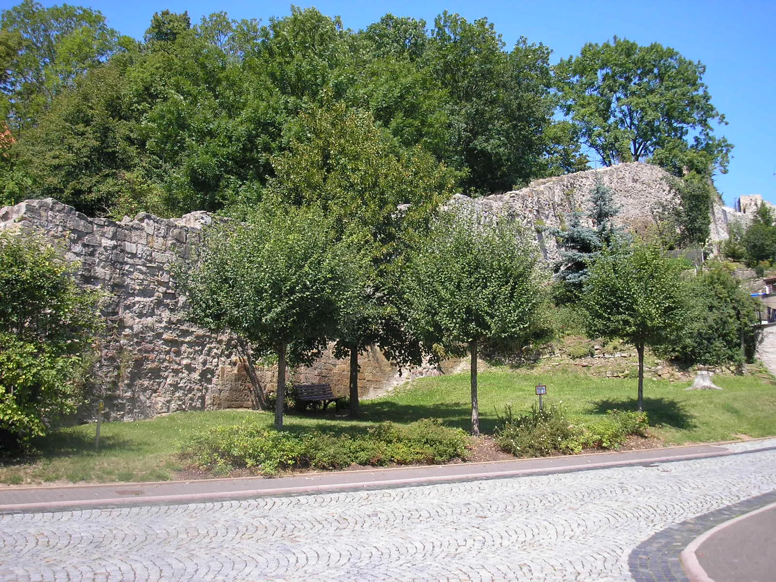 Photo showing: Die Stadtmauer in Creuzburg (Thüringen).