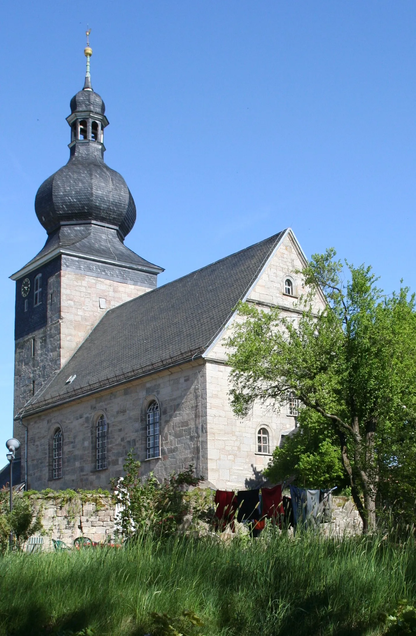 Photo showing: ev. Heilig-Geist-Kirche evangelische Kirche in Mupperg, Gemeinde Föritz, Landkreis Sonneberg