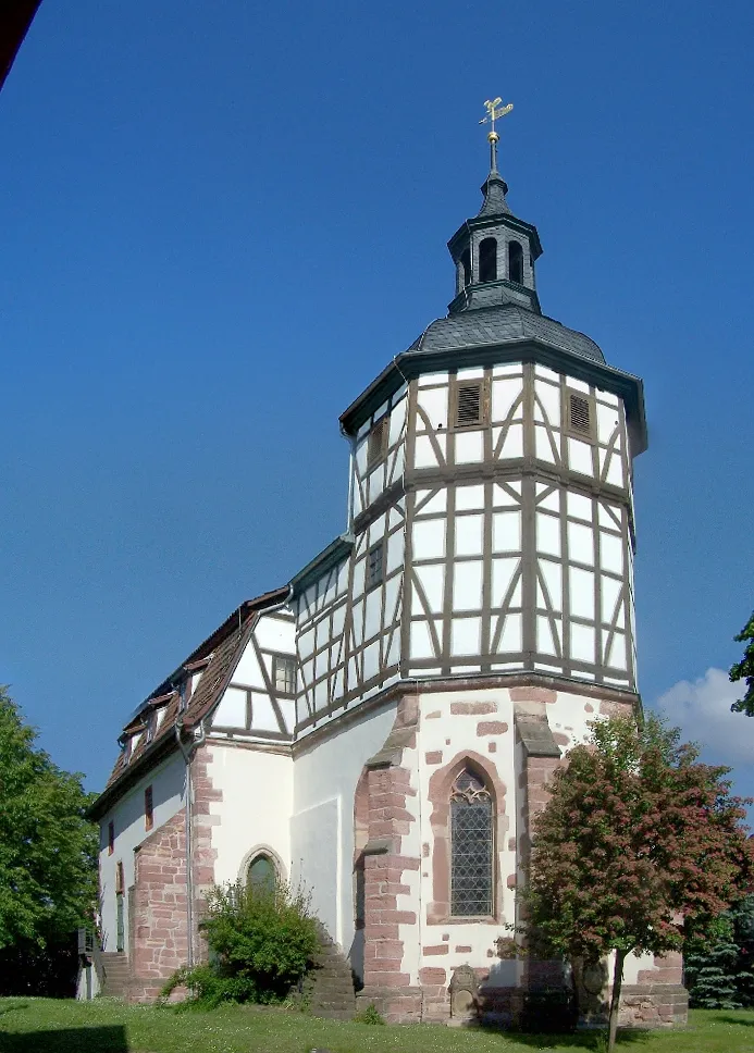 Photo showing: The evangelic church in Gerstungen.