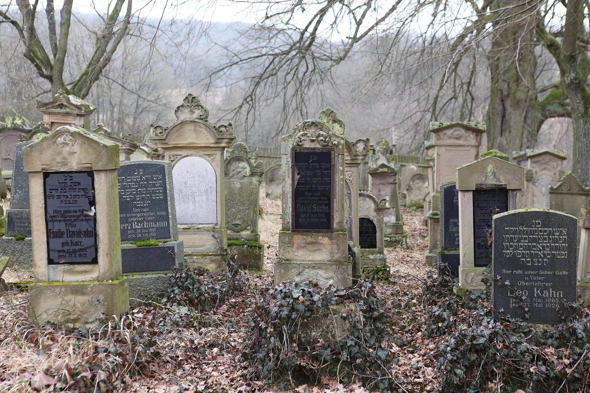 Photo showing: Jüdischer Friedhof Gleicherwiesen, OT von Gleichamberg, Landkreis Hildburghausen