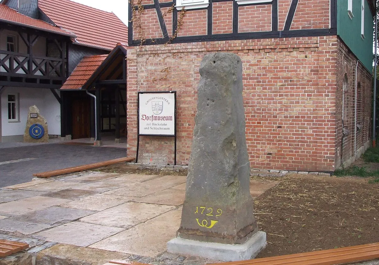 Photo showing: Kursächsische Ganzmeilensäule Museum Großengottern