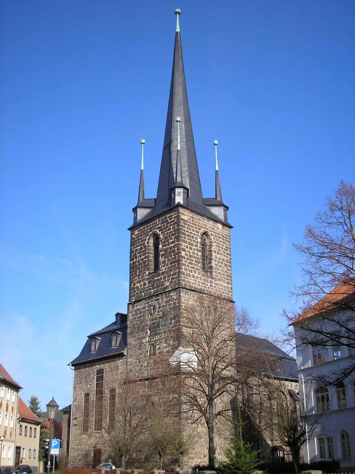 Photo showing: Die Stadtkirche von Kahla (Thüringen).