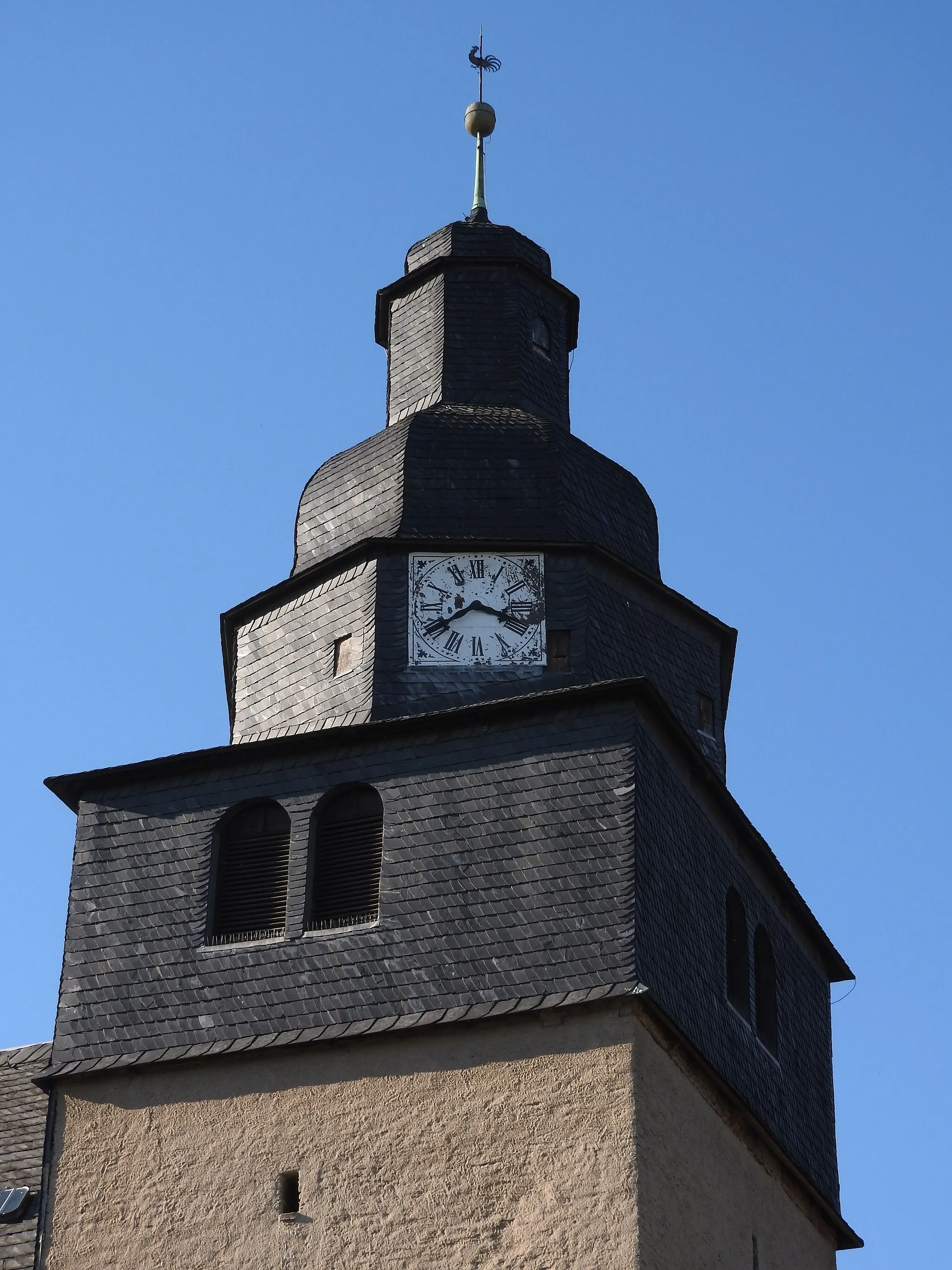 Photo showing: Turm der Dorfkirche in Langenwetzendorf, Thüringen