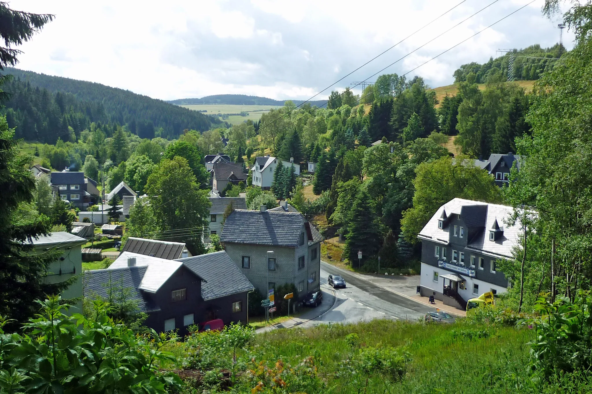 Photo showing: Blick auf Wallendorf, OT Bock und Teich