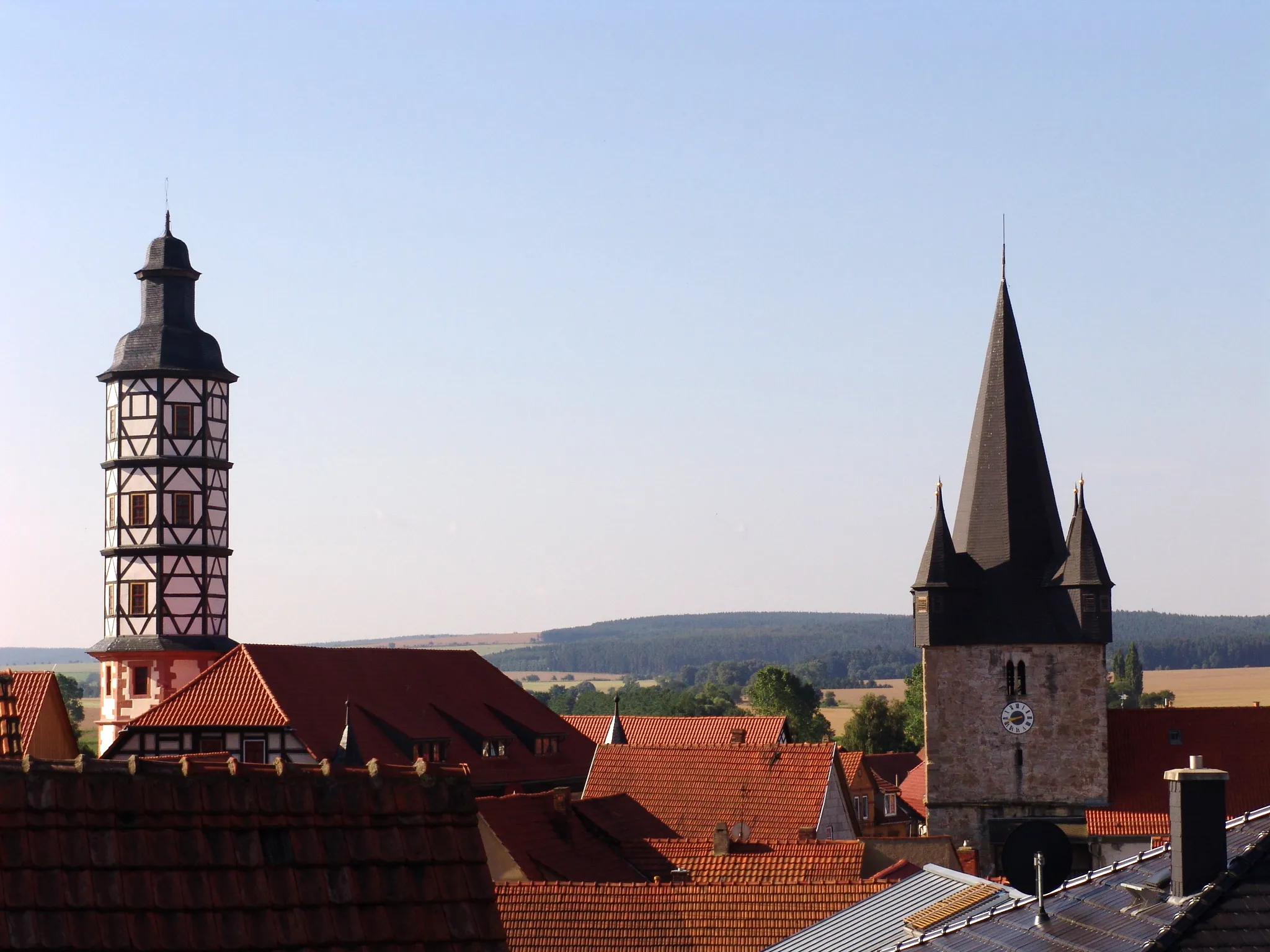 Photo showing: Blick über Marksuhl/Thüringen