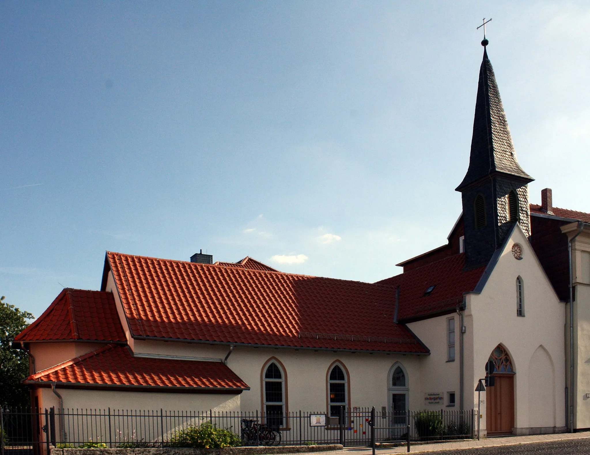 Photo showing: Bonifatius church in Mühlhausen/Thuringia