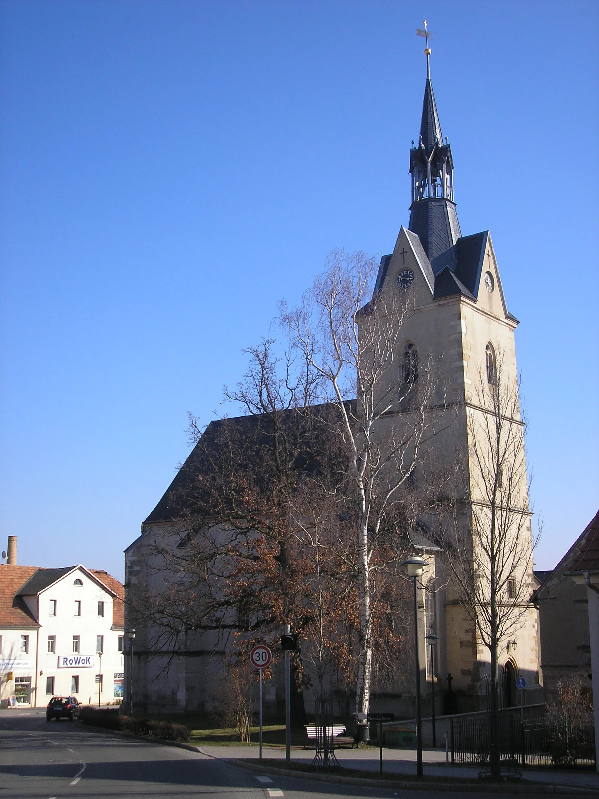 Photo showing: Die Kirche in Rositz (Thüringen).