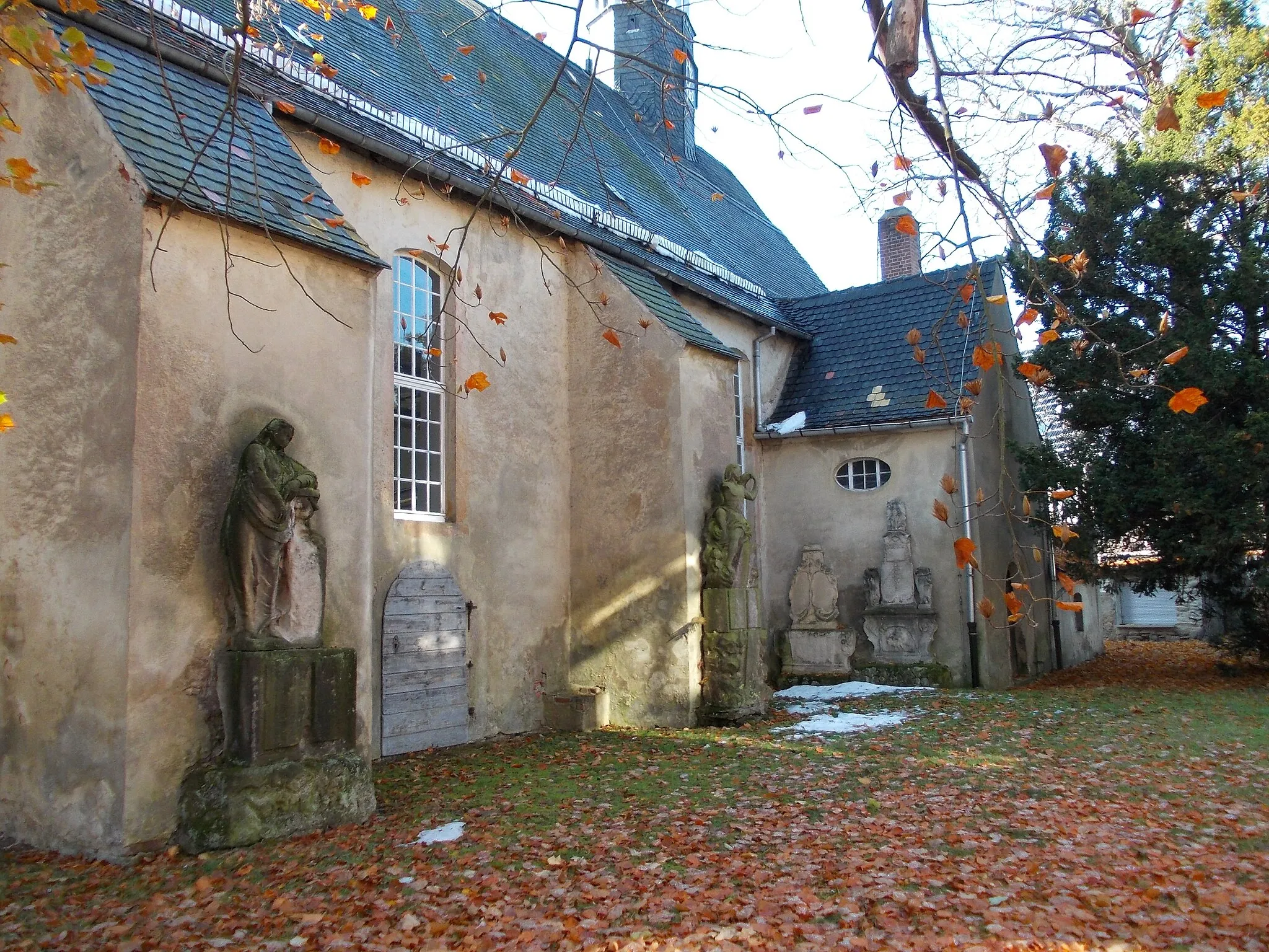 Photo showing: Epitaphs at the church in Saara (district of Altenburger Land, Thuringia)