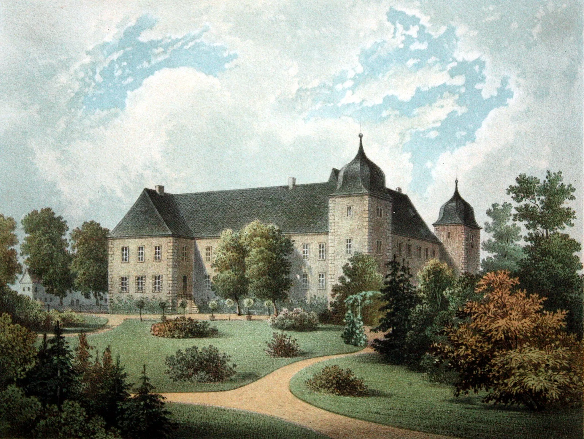 Photo showing: Das ehemalige Schloss in Straußfurt, Kreis Weißensee