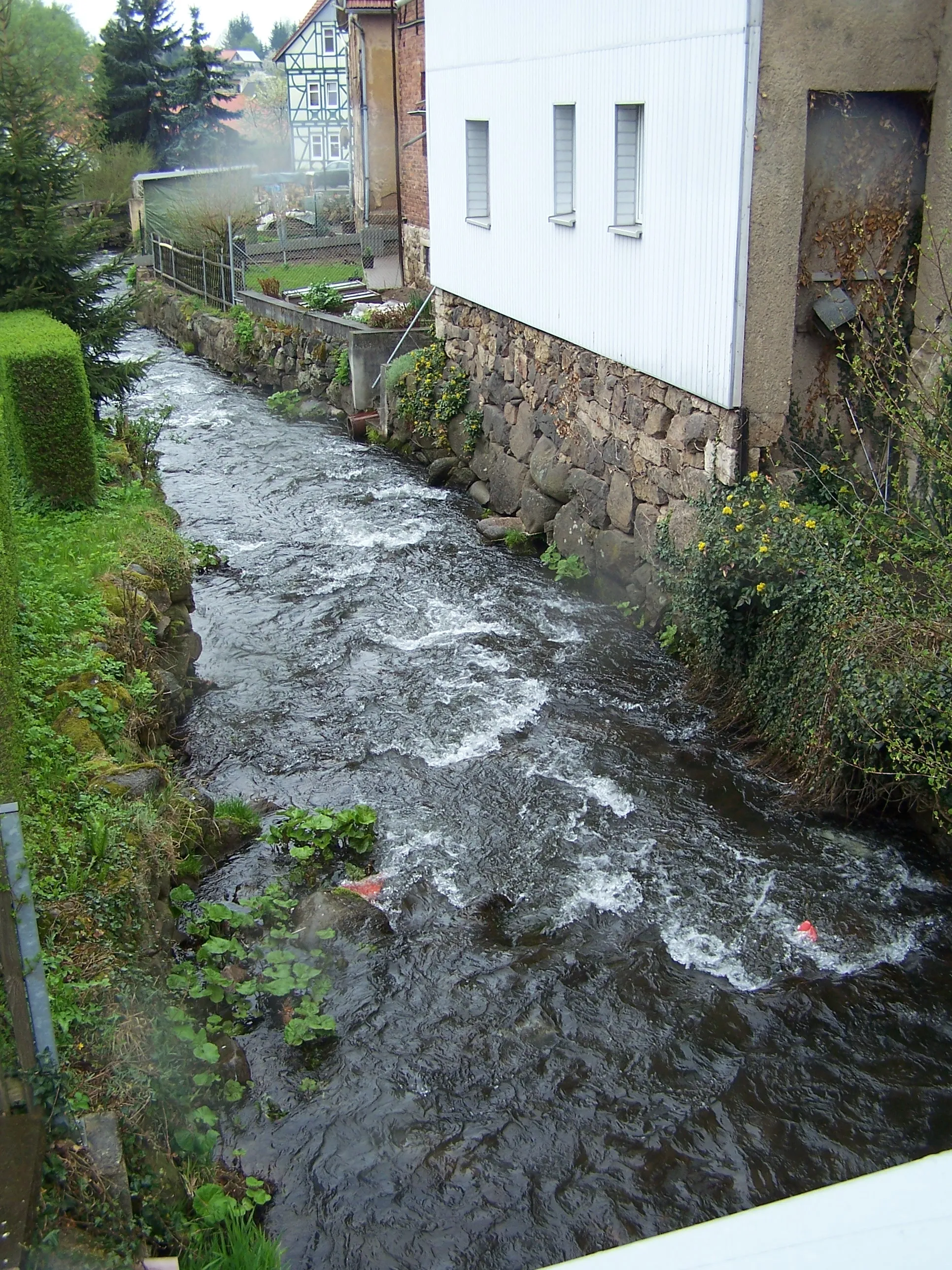 Photo showing: Die Truse in der mittleren Ortslage von Trusetal.