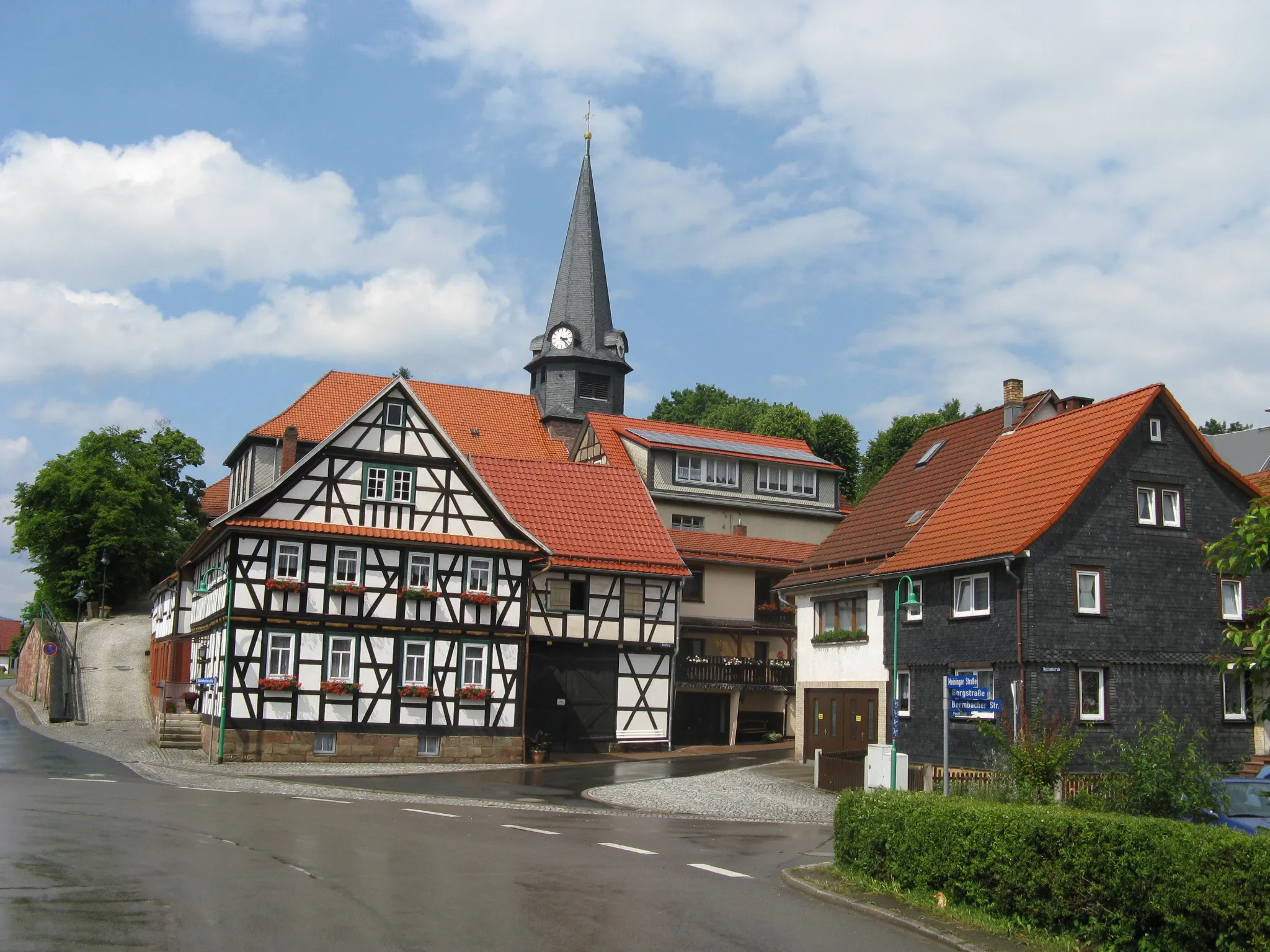 Photo showing: Viernau (Thüringen/Germany), village centre