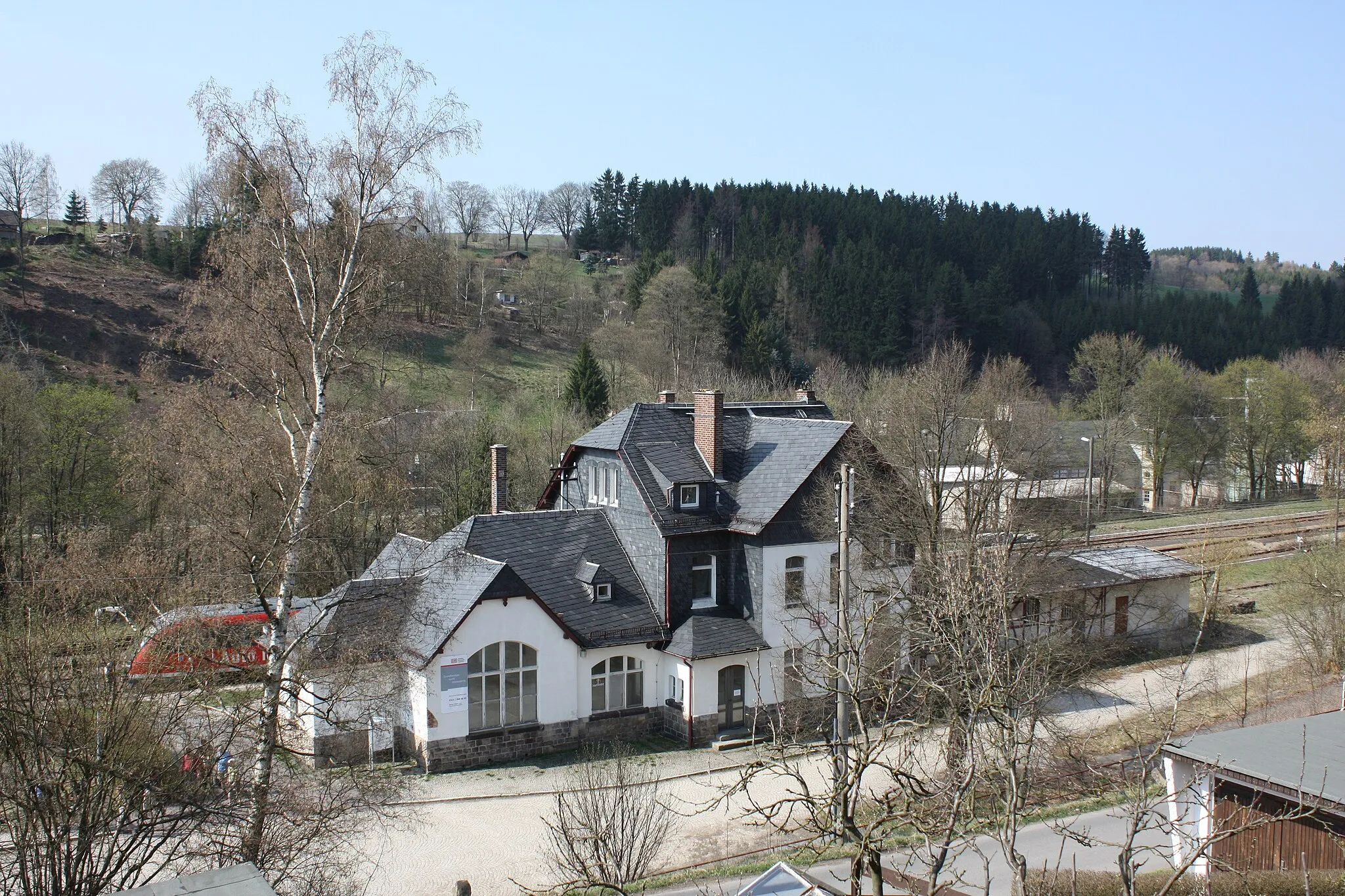 Photo showing: Aufnahme des Wurzbacher Bahnhofs.