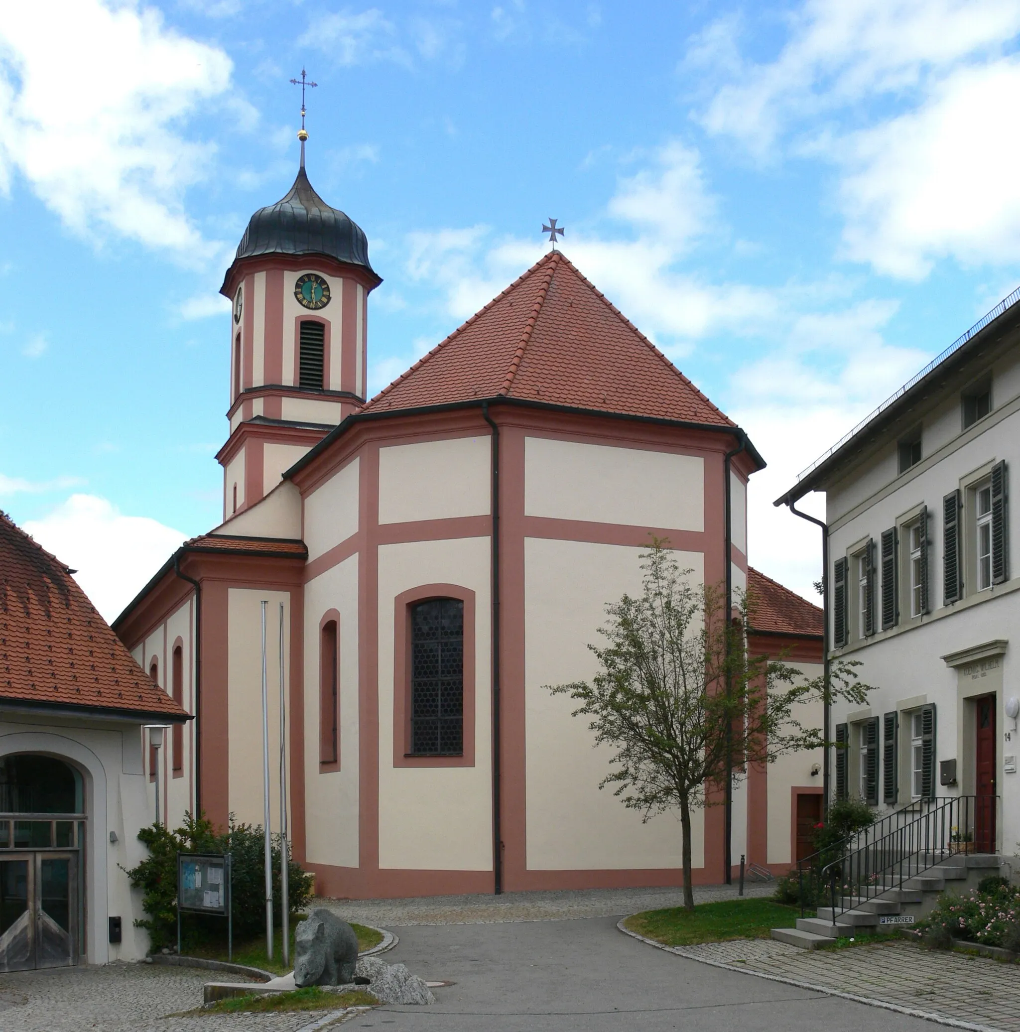 Photo showing: Kath. Pfarrkirche St. Michael, Ebersbach, Gemeinde Ebersbach-Musbach, Landkreis Ravensburg