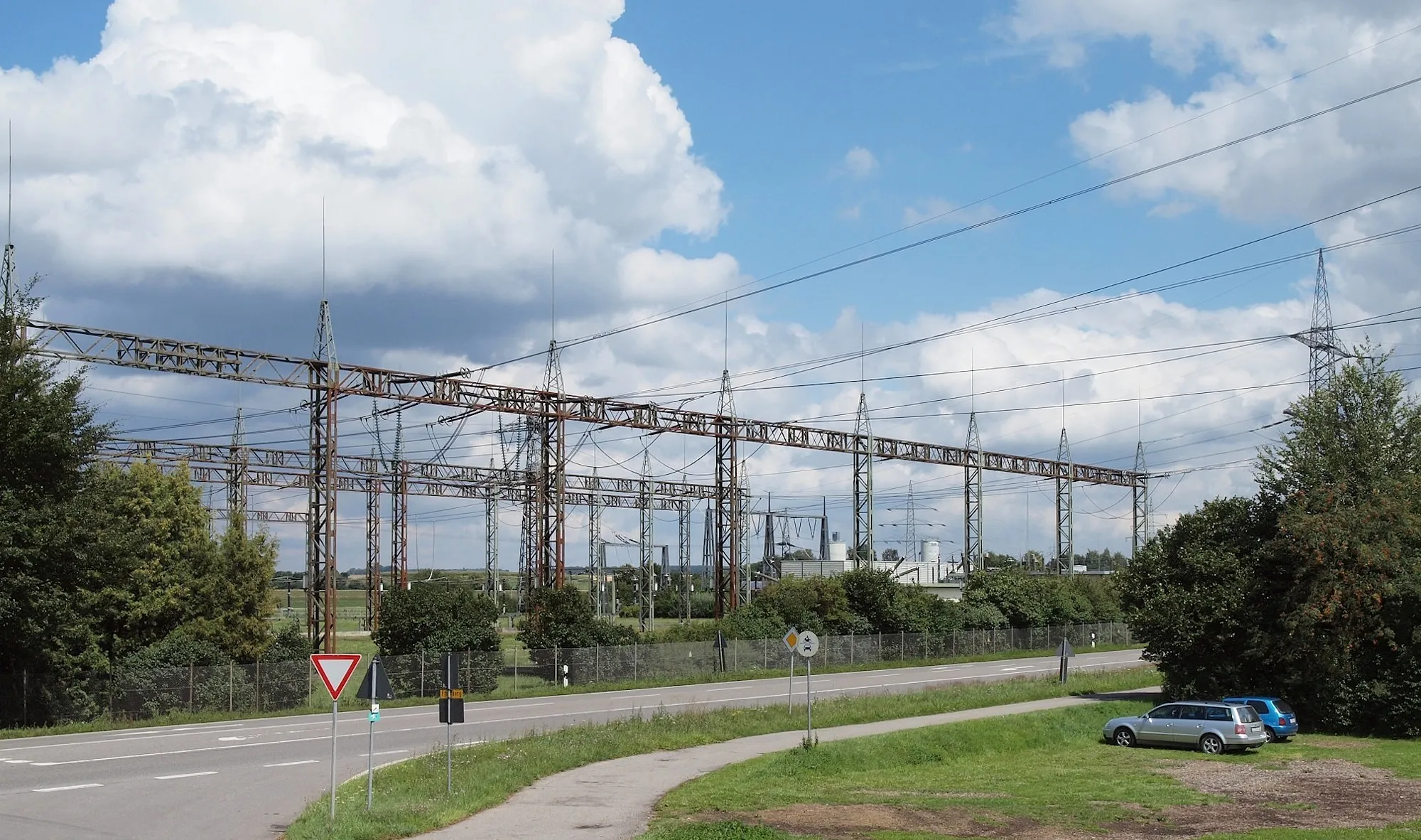 Photo showing: 380 kV substation in Herbertingen, Germany