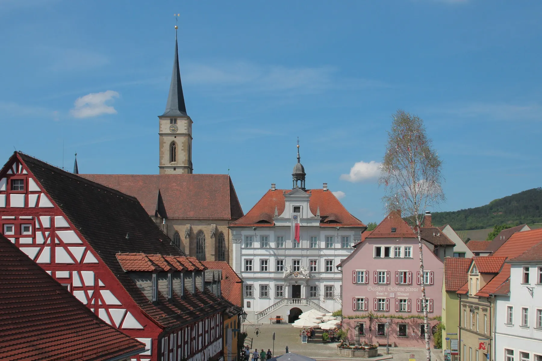 Photo showing: Iphofen market square