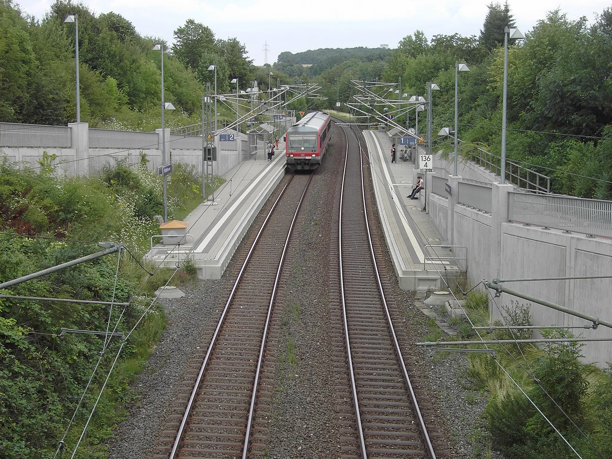 Photo showing: Ein VT 628 am neuen Haltepunkt in Kirchheim (Unterfr).