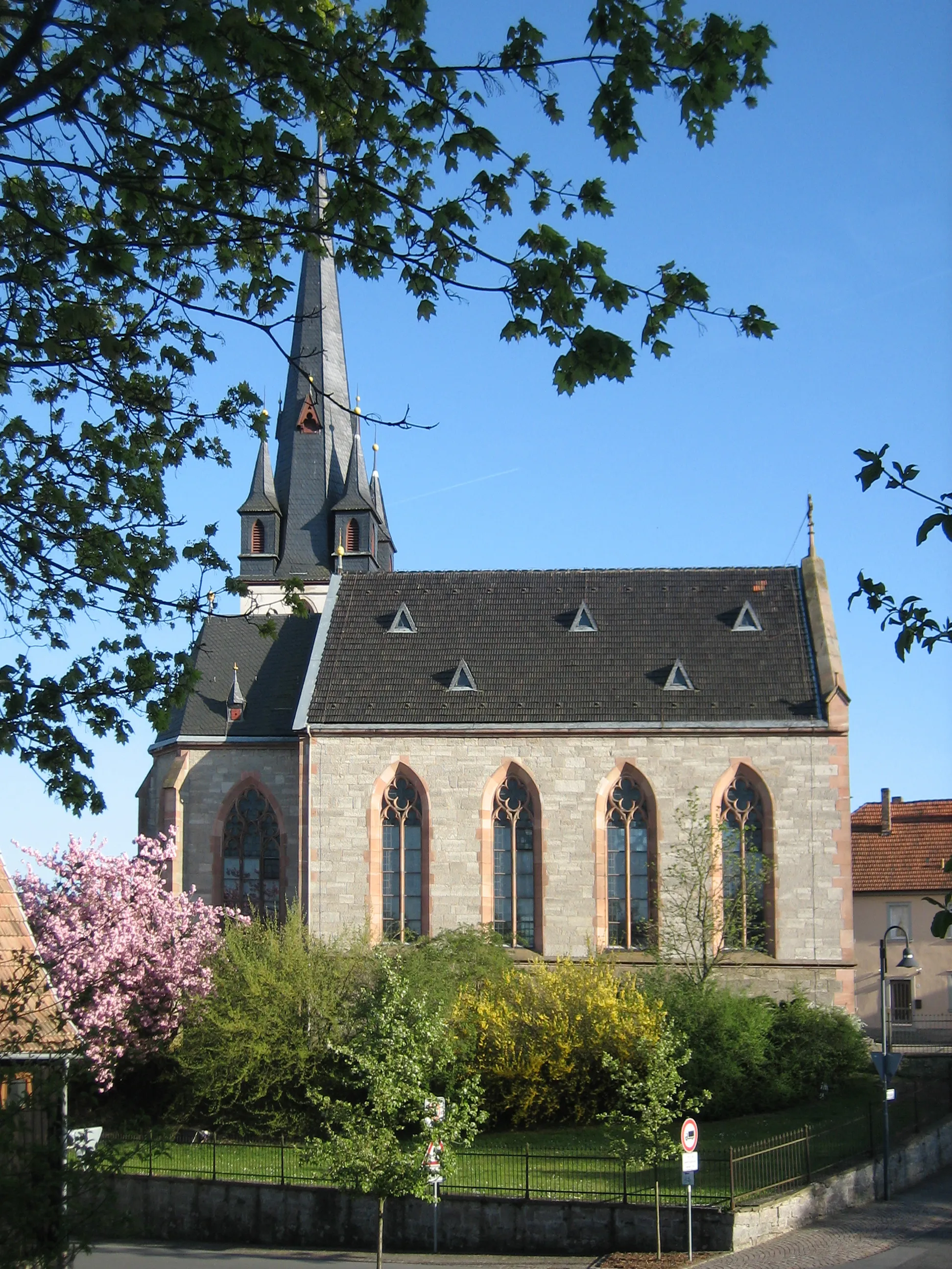 Photo showing: St. Katharina Kirche in Niederlauer, Landkreis Rhön-Grabfeld, Unterfranken, Bayern, Deutschland