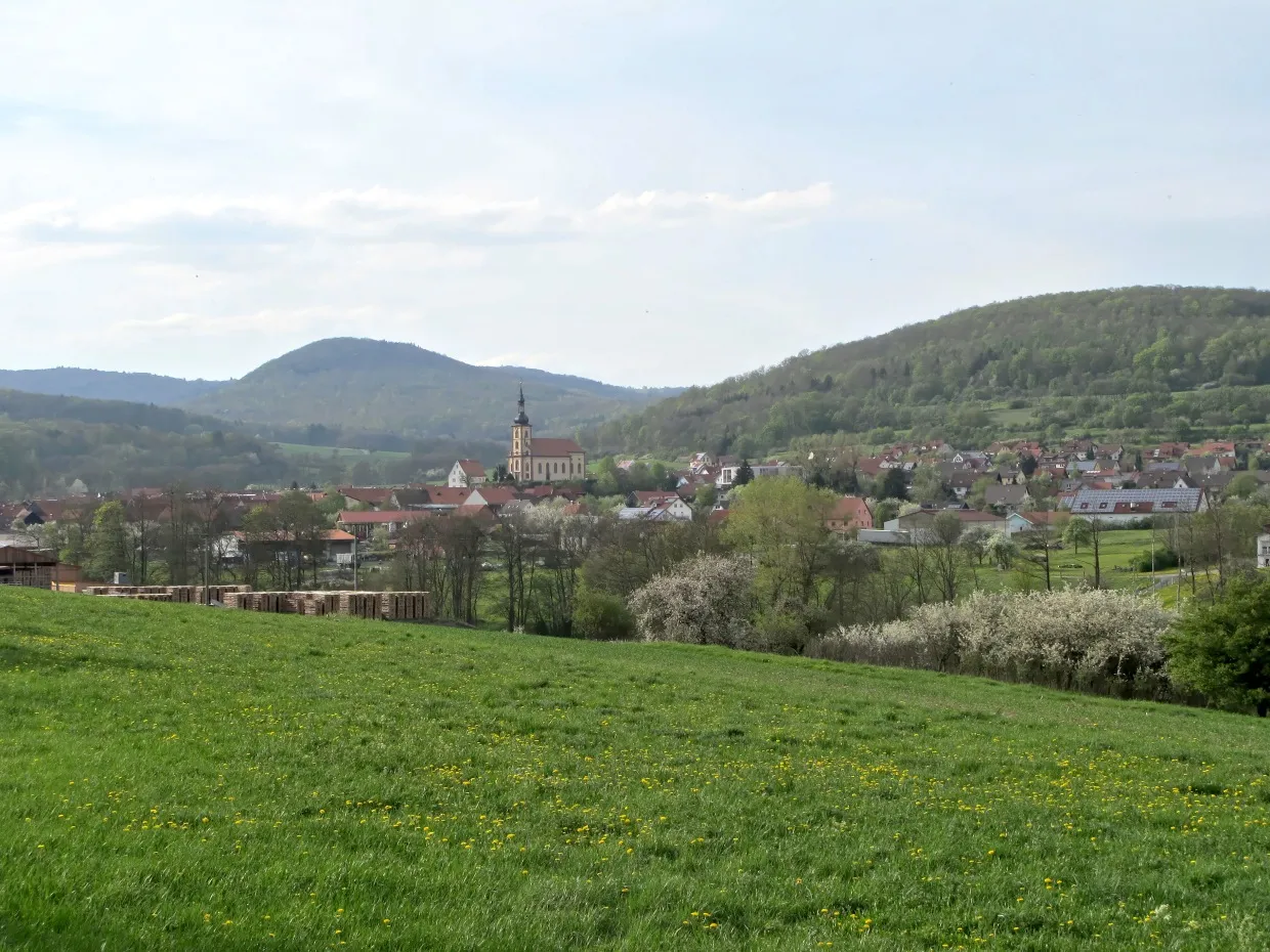 Photo showing: Municipality of Oberelsbach, View from South