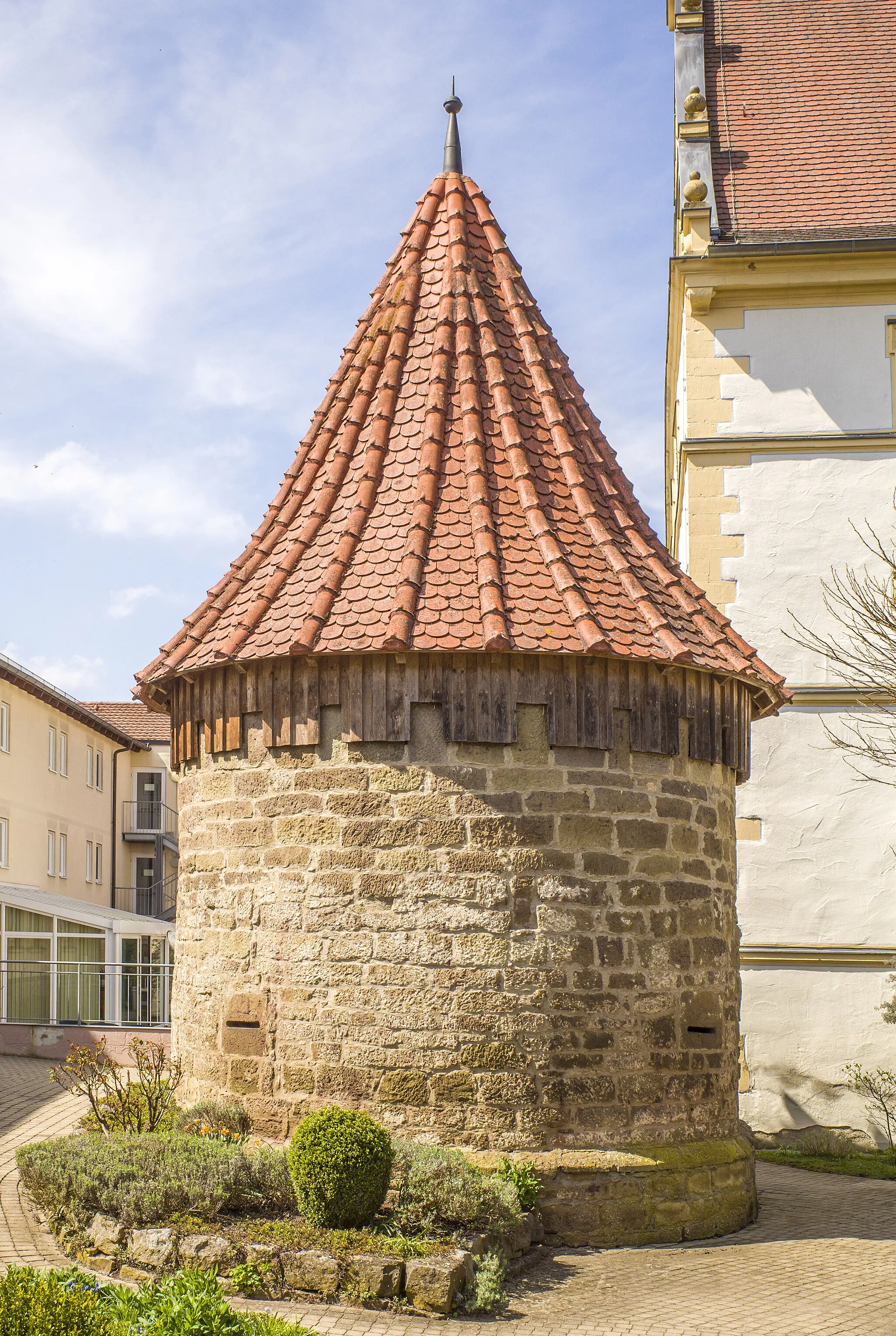 Photo showing: Gansturm in Stadtlauringen, Teil der Ortsbefestigung