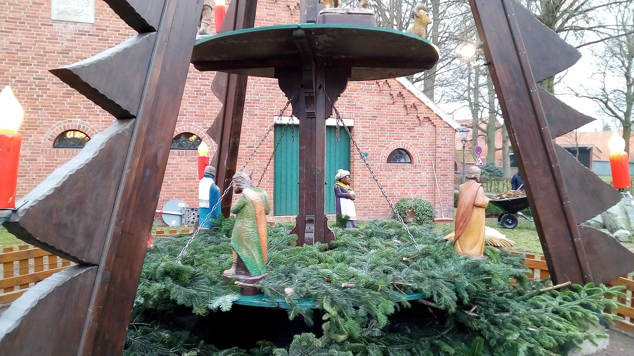 Photo showing: A small local Christmas market in the Low-Saxon village of Dörpen.