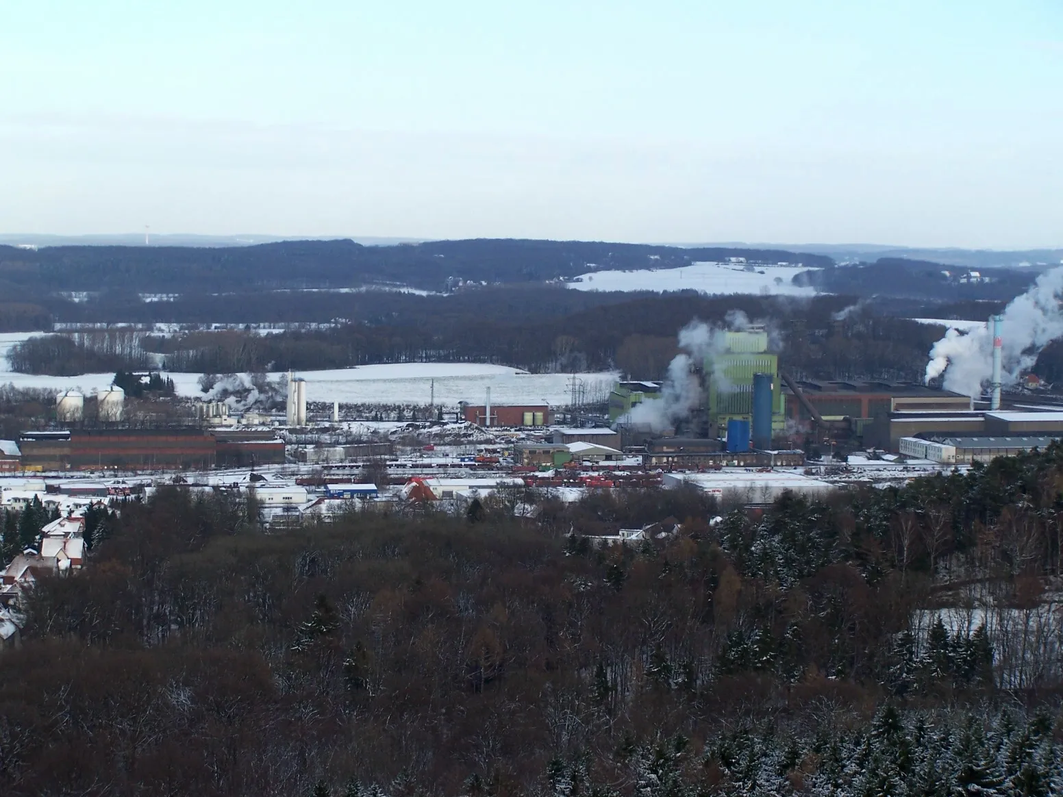 Photo showing: Stahlwerk Georgsmarienhütte im Winter