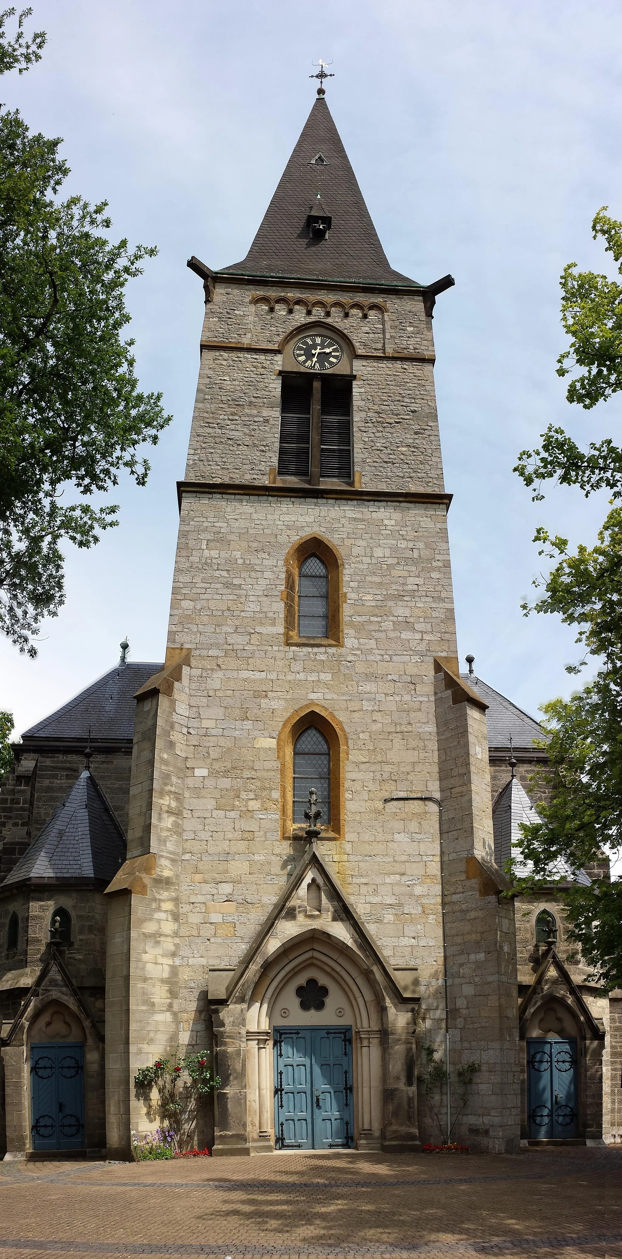 Photo showing: Der Turm der Christophoruskirche in Neuenkirchen