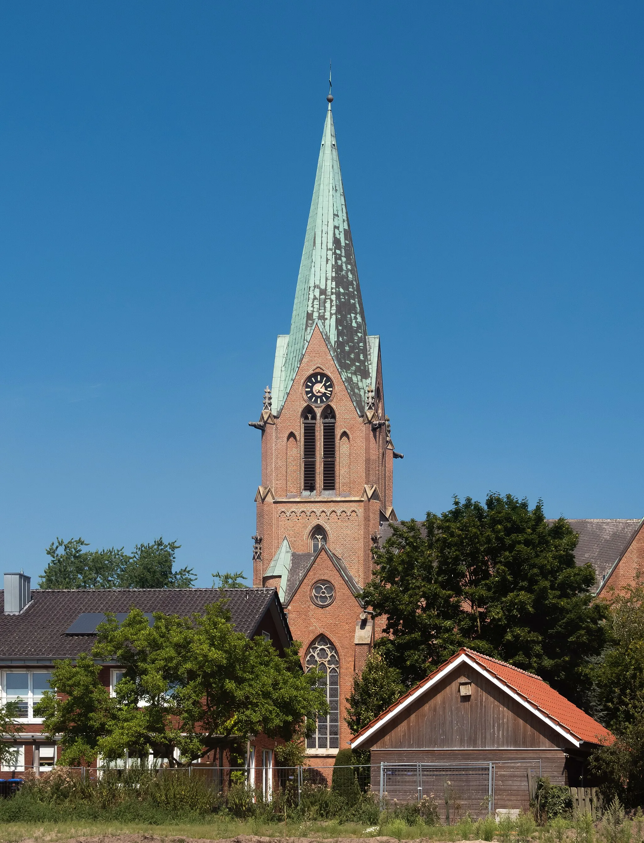 Photo showing: Sögel, churchtower: the Sankt Jakobus Kirche