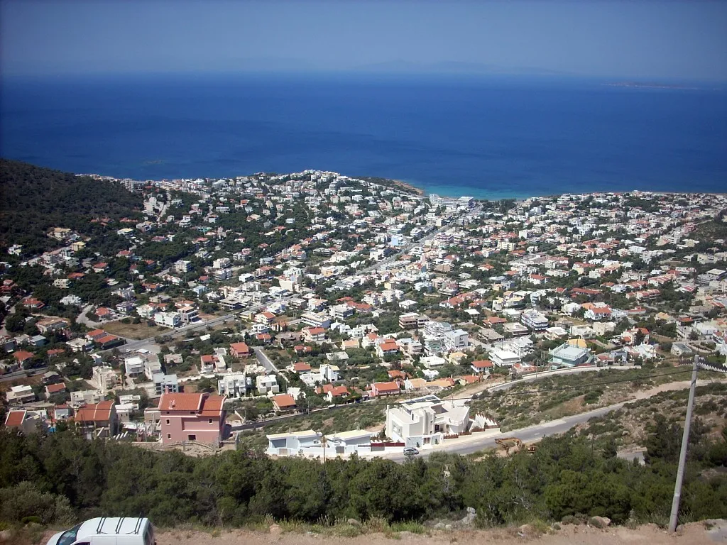 Photo showing: View on village Saronida in Greece