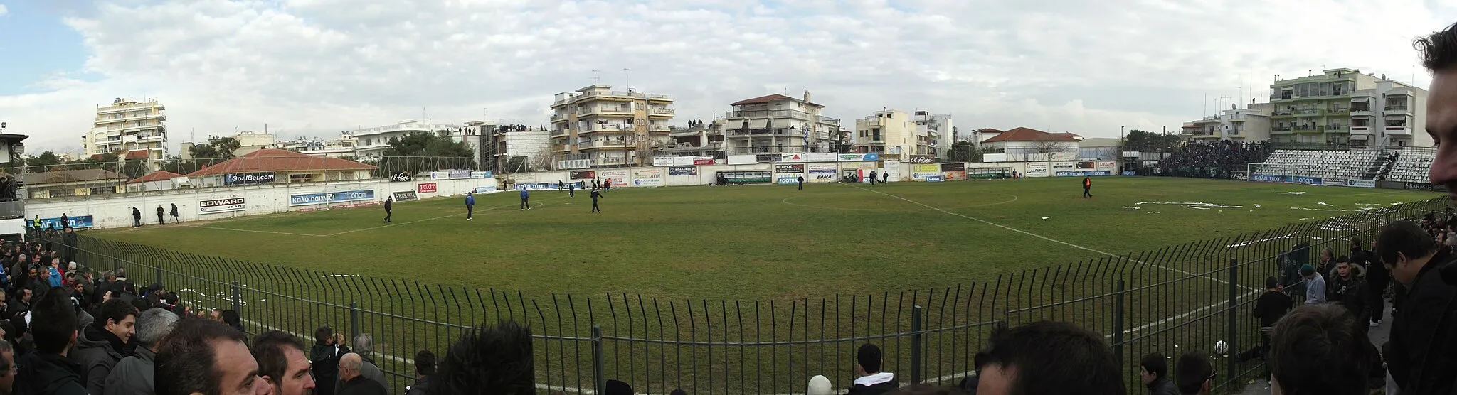 Photo showing: Panoramic photo of Evosmos stadium during the game Agrotikos Asteras - Panathinaikos