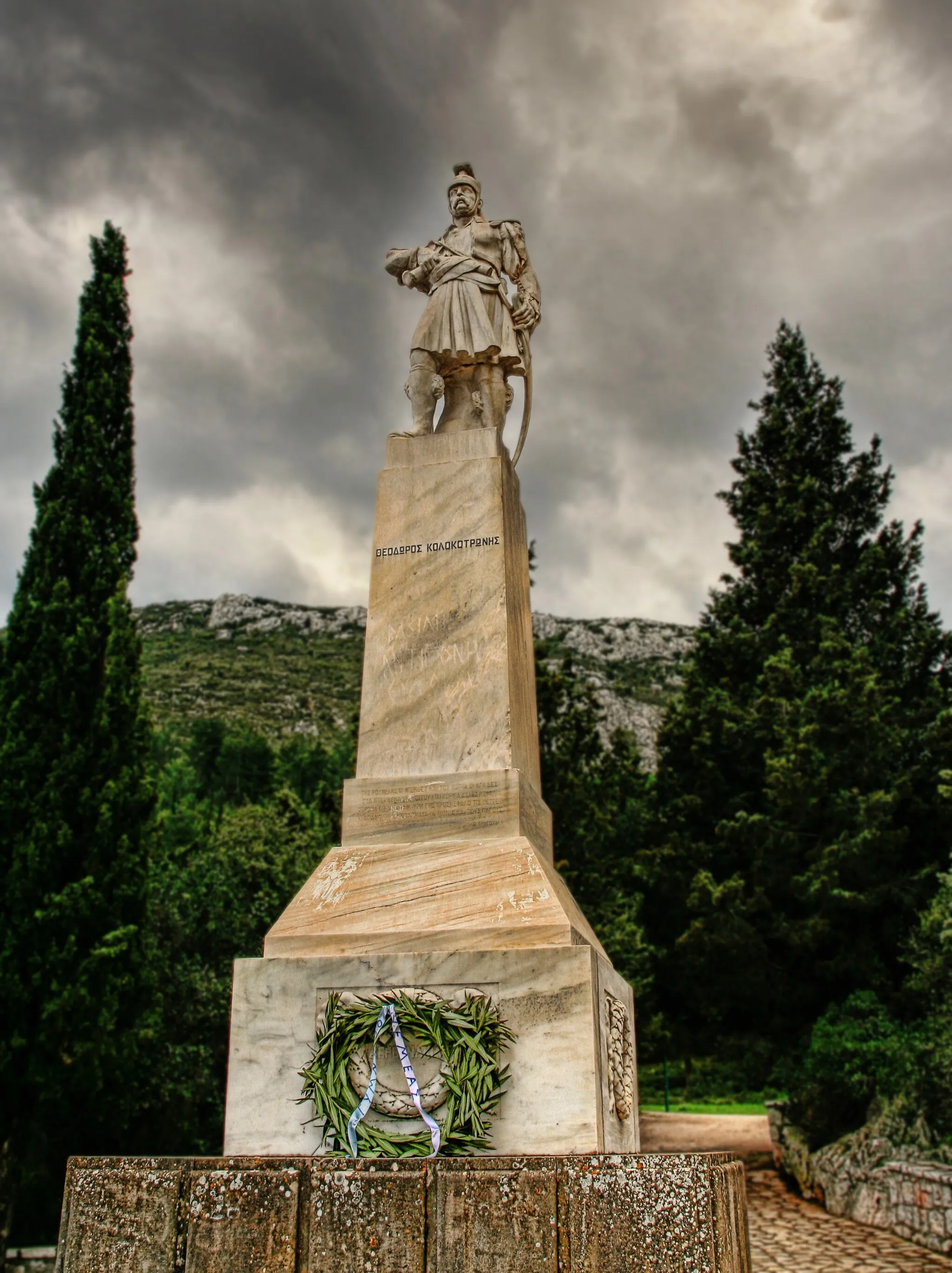 Photo showing: Statue of Kolokotronis at Dervenakia