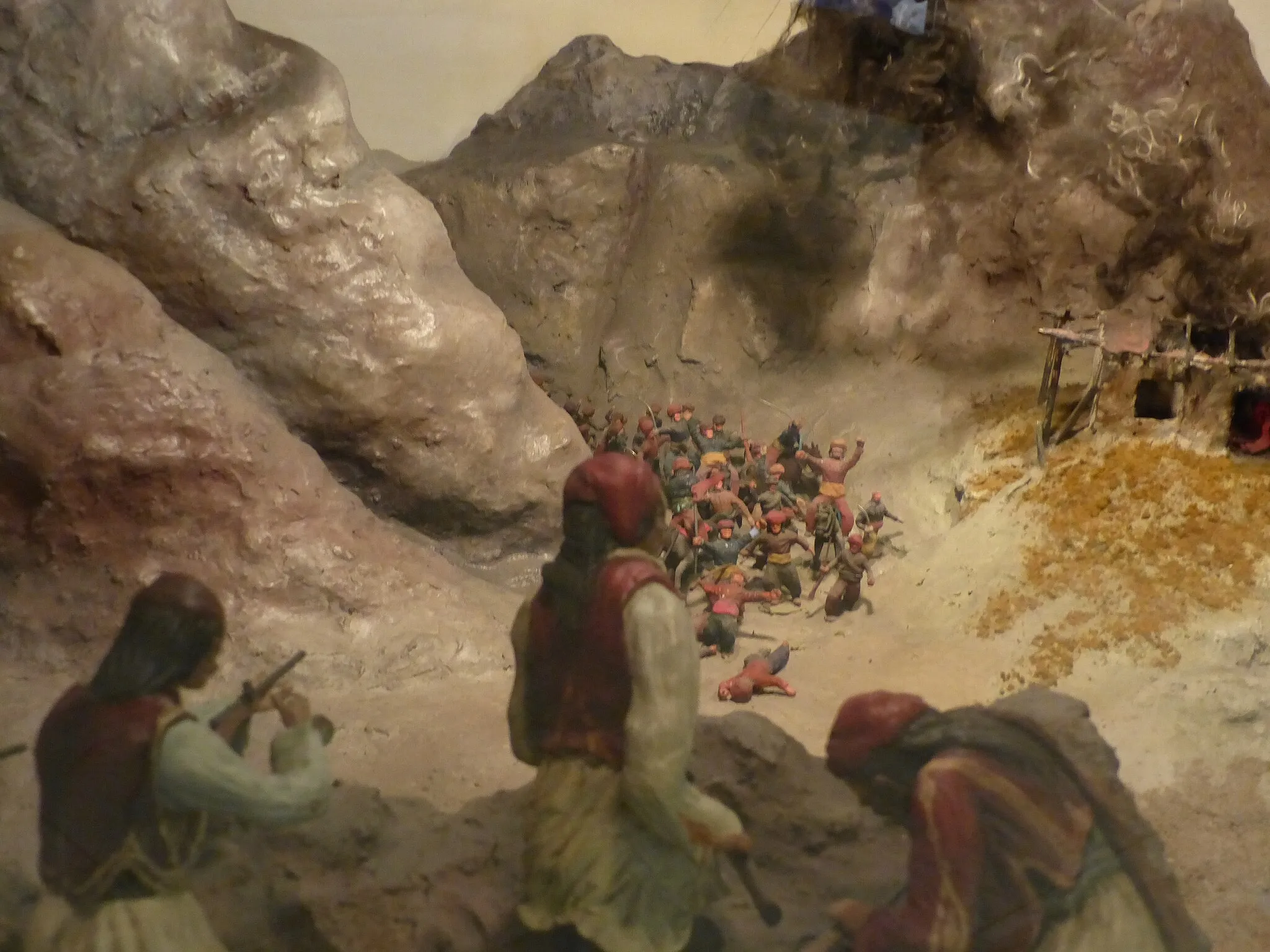 Photo showing: Recreación de la batalla de Dervenakia en el Museo de la Guerra de Atenas