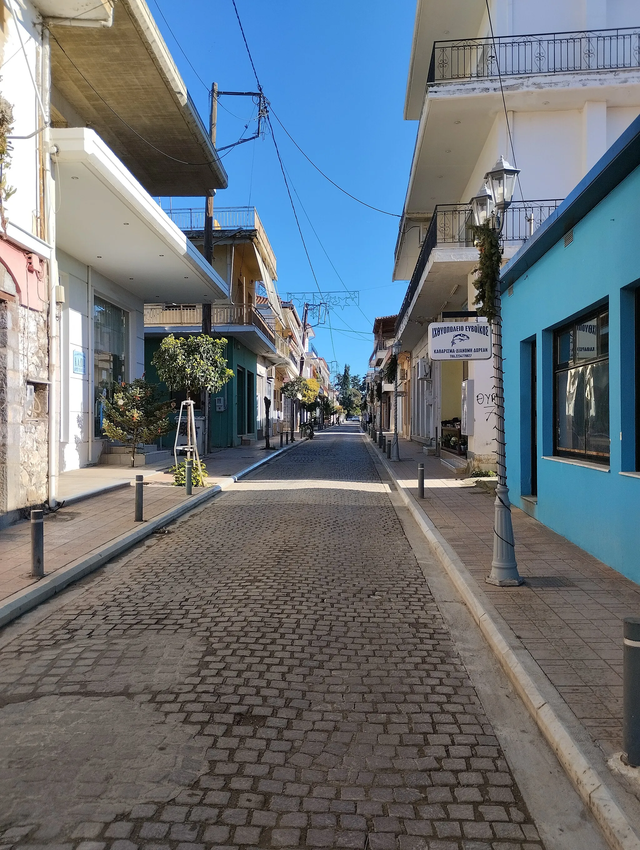 Photo showing: A street in Elateia, Fthiotis, Greece.