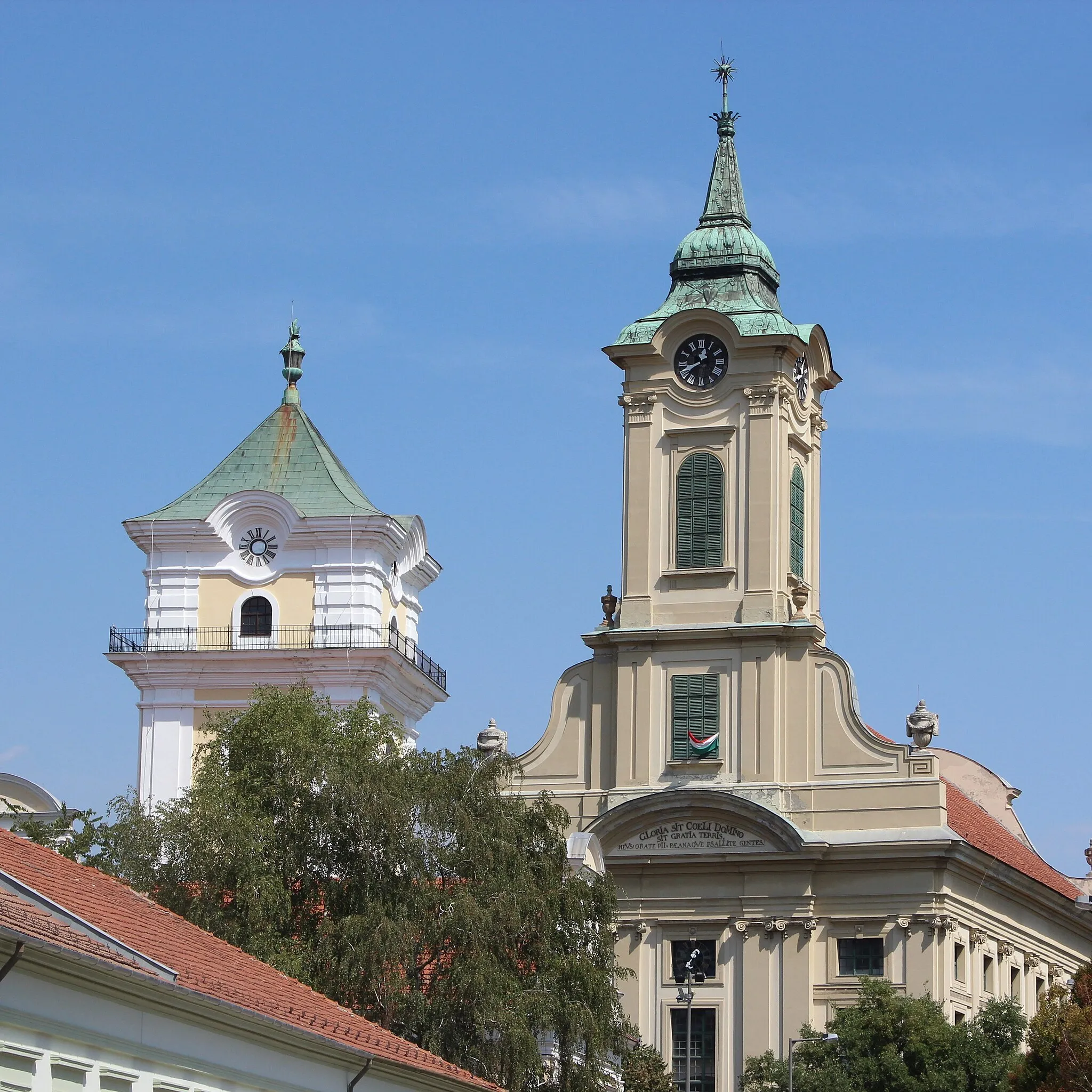 Photo showing: The two evangelic churches (Békéscsaba, Hungary).
