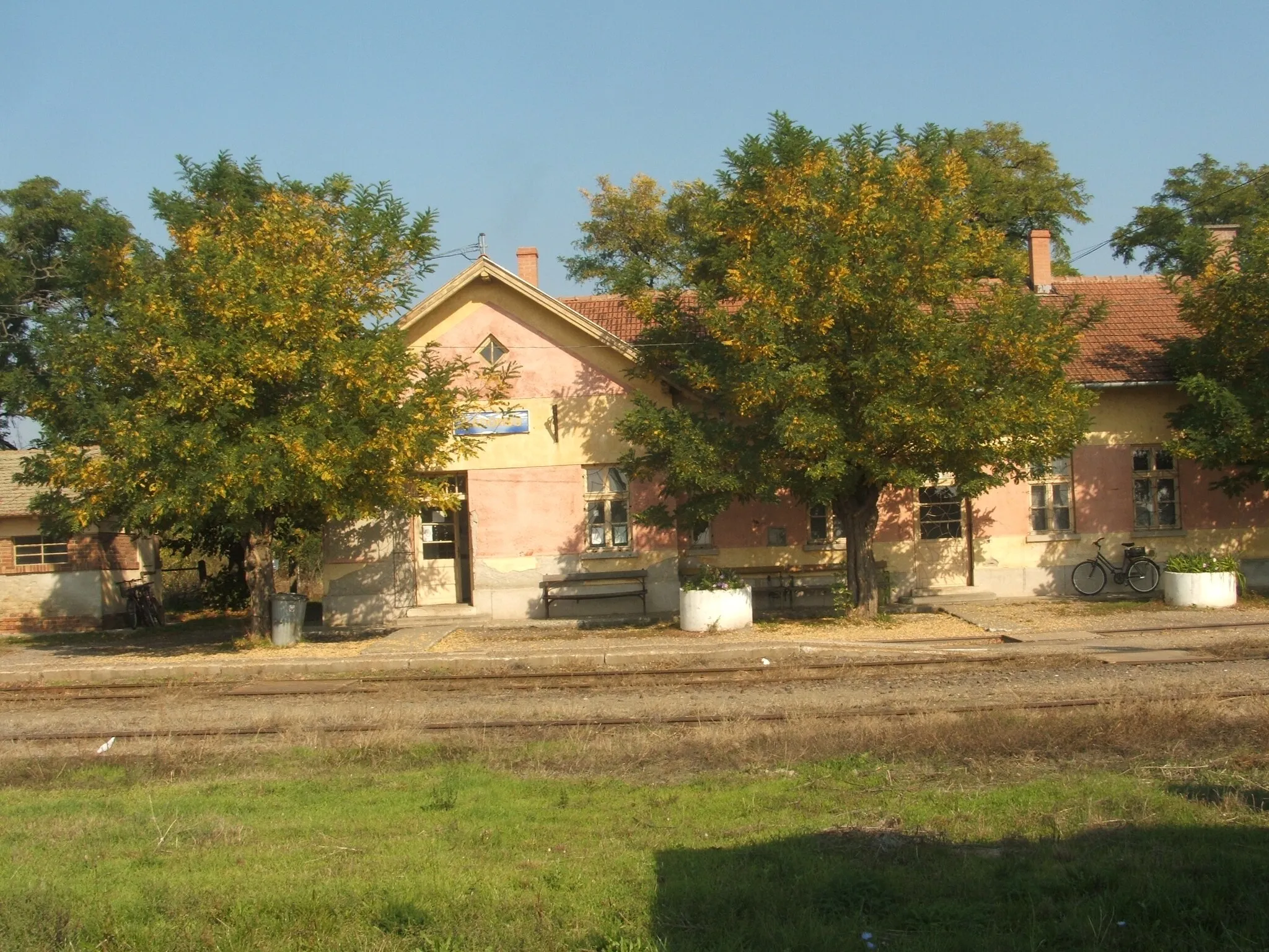 Photo showing: Train station of Gádoros, Hungary