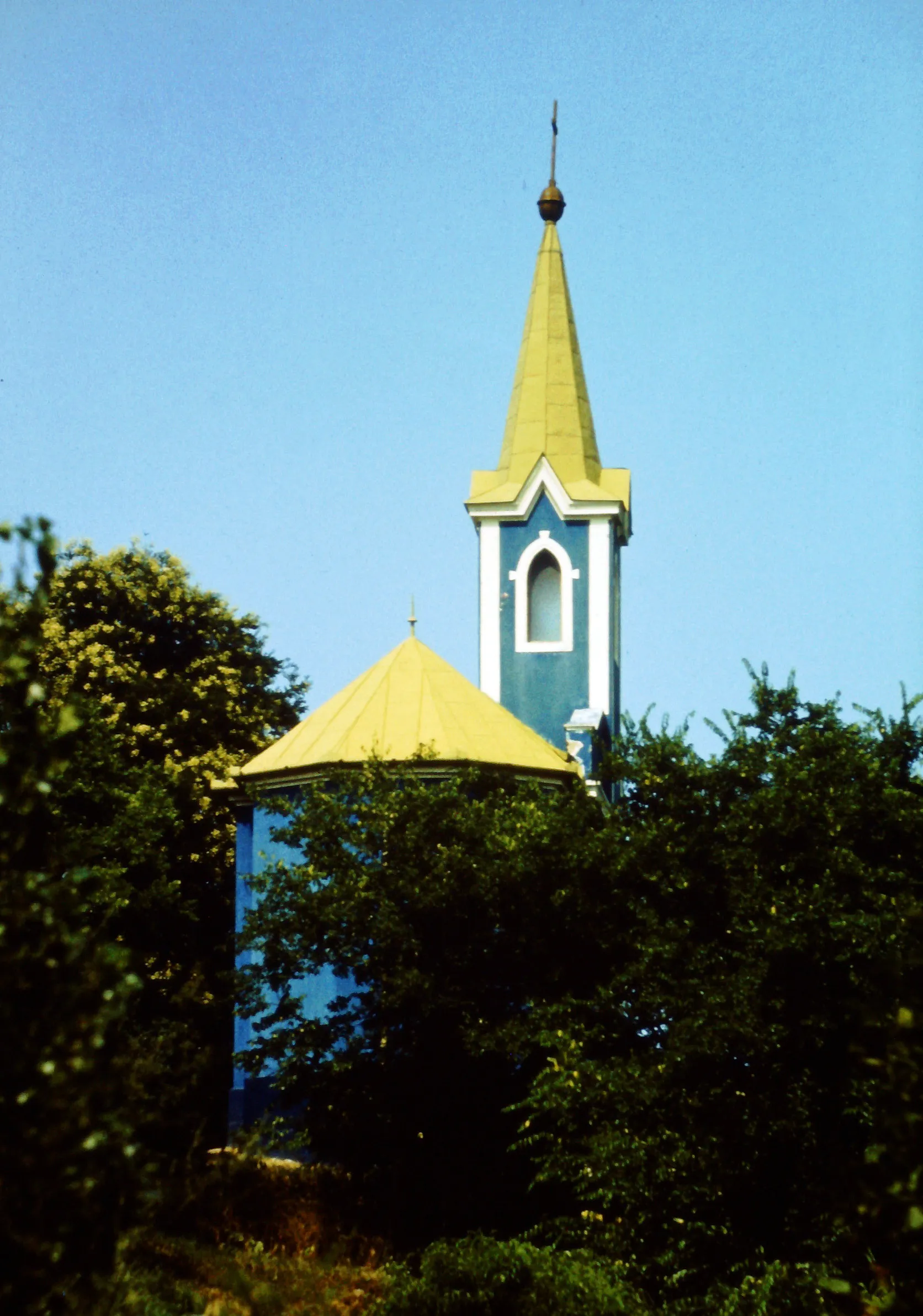 Photo showing: Blue Chapel, Balatonboglár, Hungary (1977)