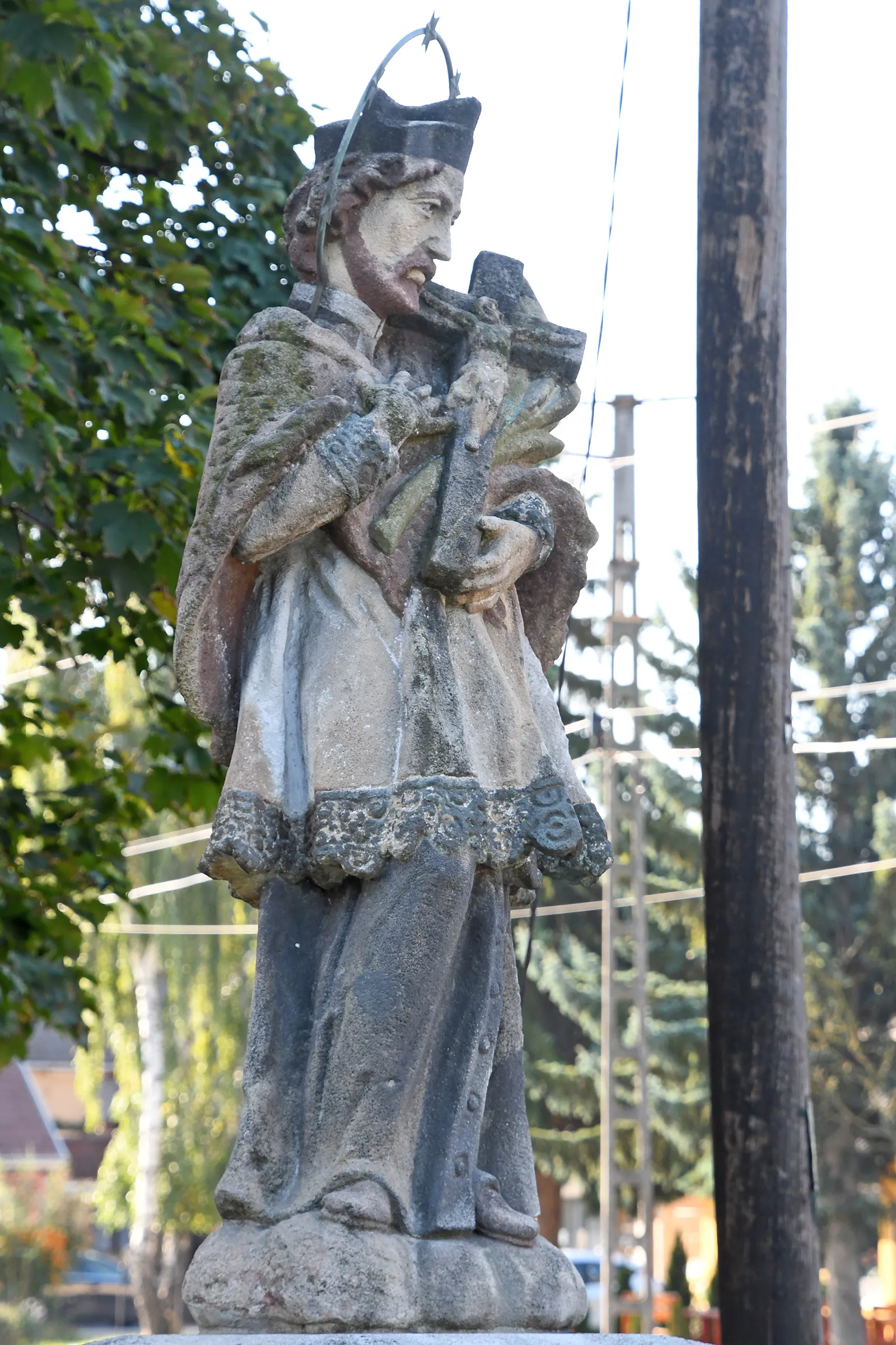 Photo showing: Statue of Saint John of Nepomuk in Nagyoroszi, Hungary