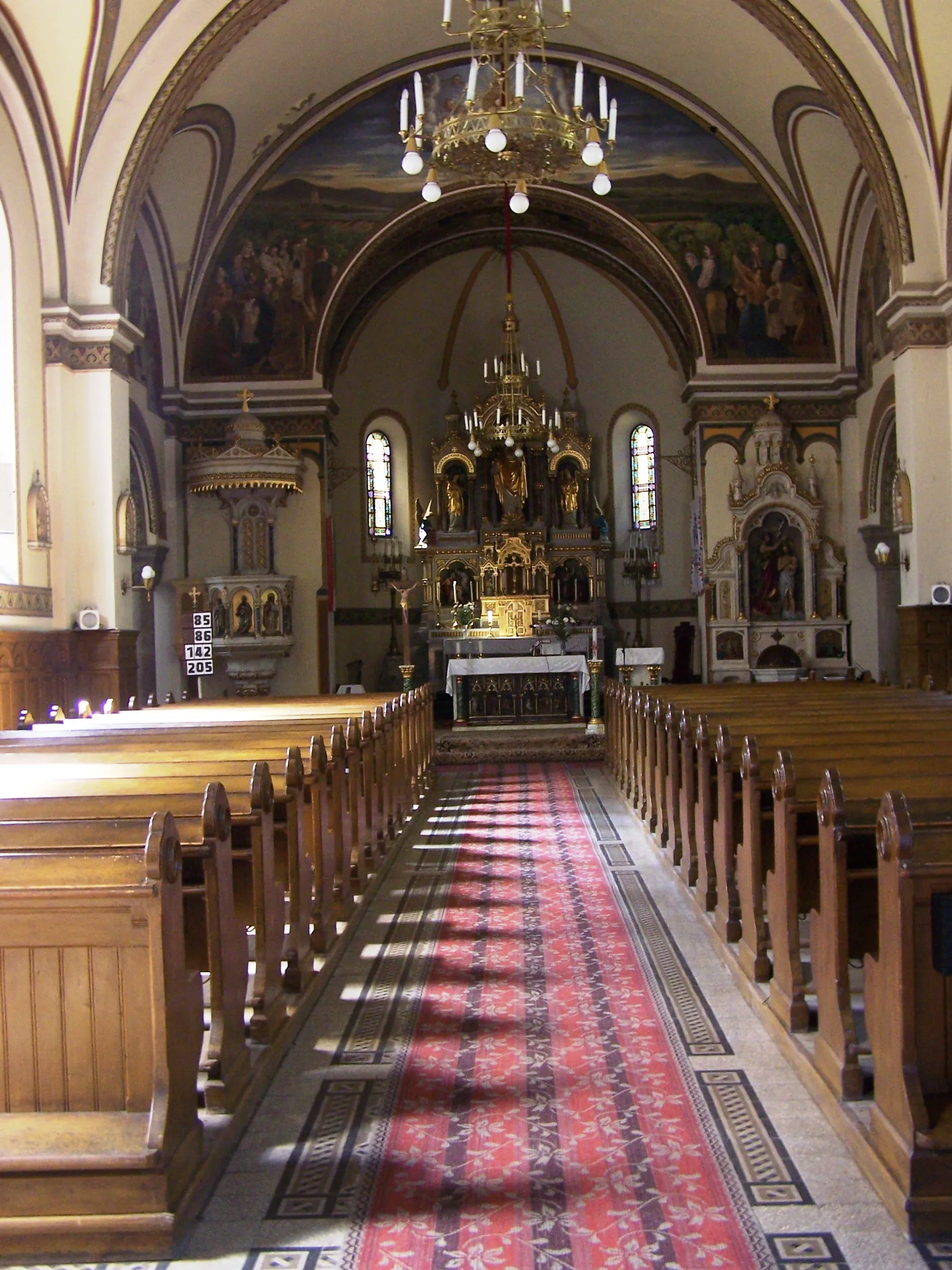 Photo showing: Interior of Roman Catholic Church, Tokaj