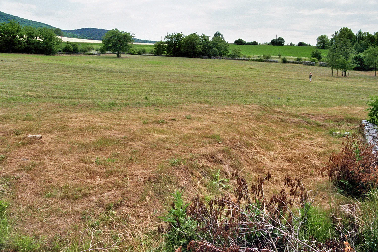 Photo showing: Kastell Tokod, Ungarn: Blick vom Horreum in die südliche Kastellecke.